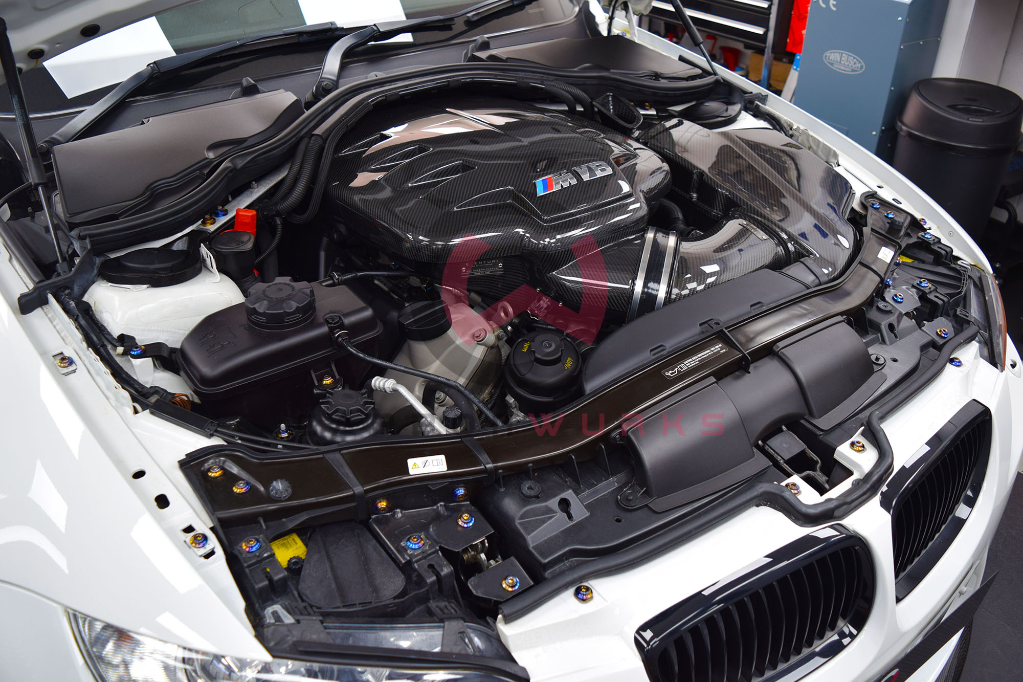 Downstar Titanium Engine Bay Dress Up Kit BMW E90 E92 E93 M3 Carbonwurks Poole Bournemouth Dorset