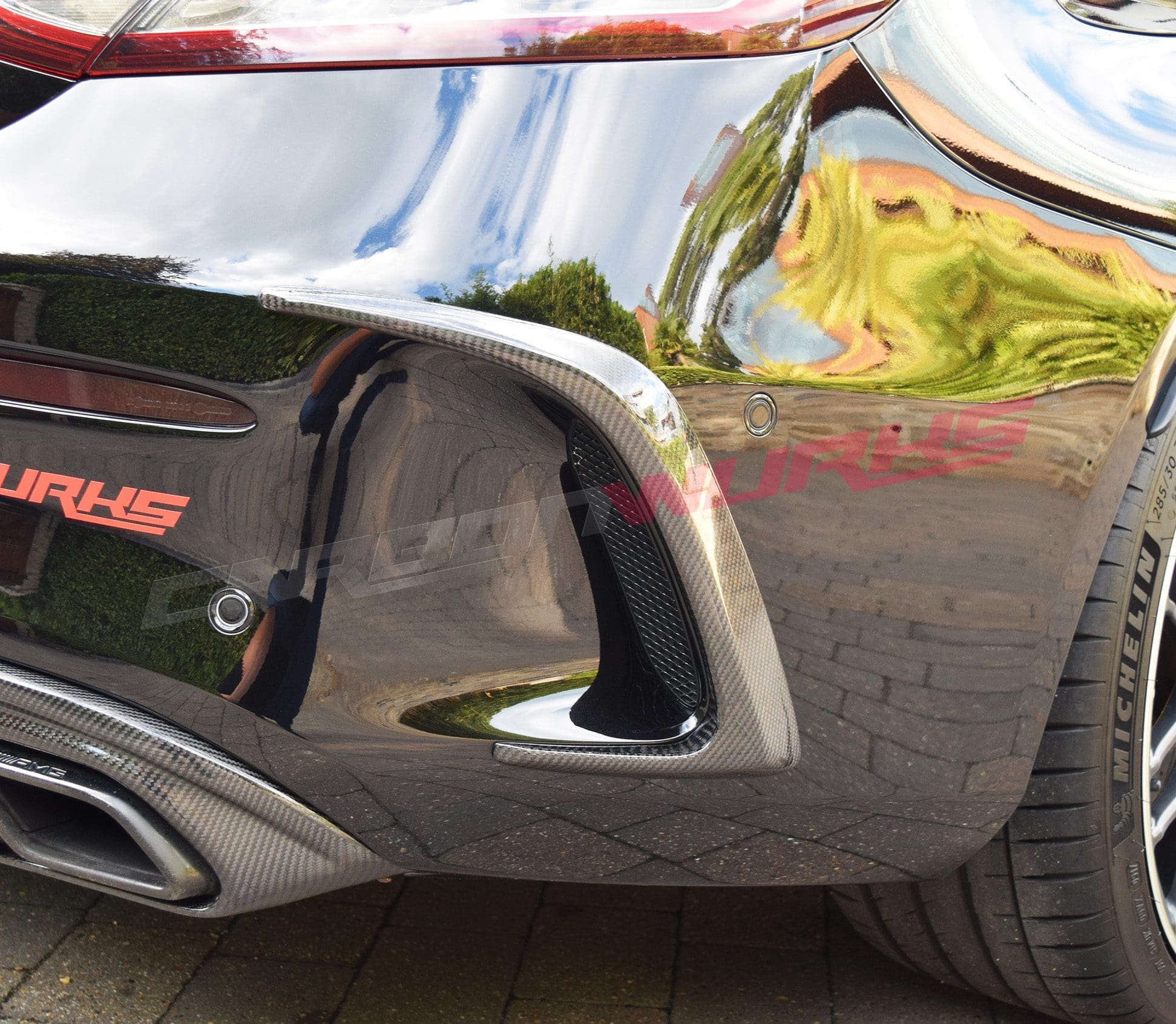 Mercedes C63 Coupe Carbon Fibre Rear Bumper Spoilers