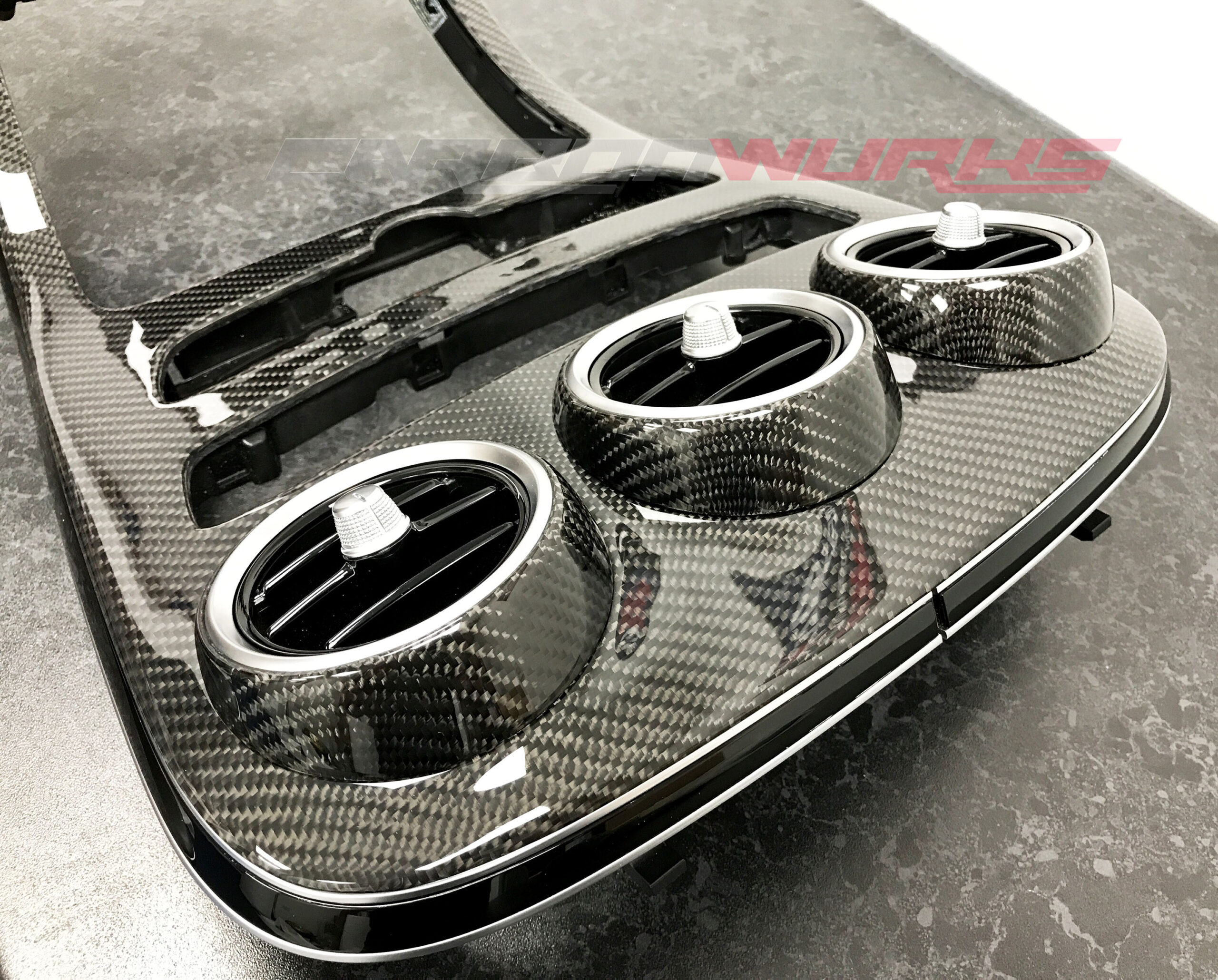 C63/C Class Carbon Fibre Dashboard Air Vents 2