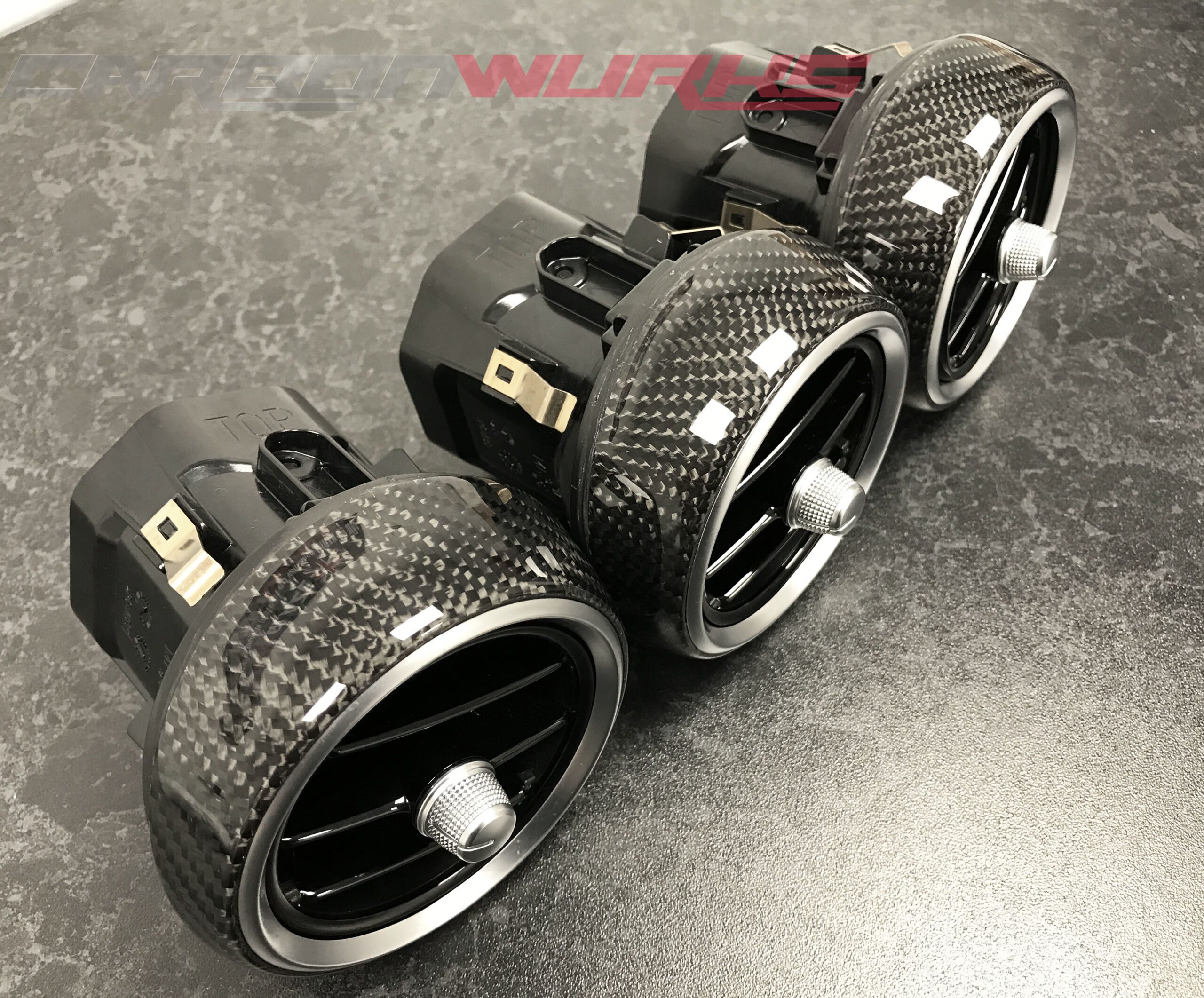 C63/C Class Carbon Fibre Dashboard Air Vents 5