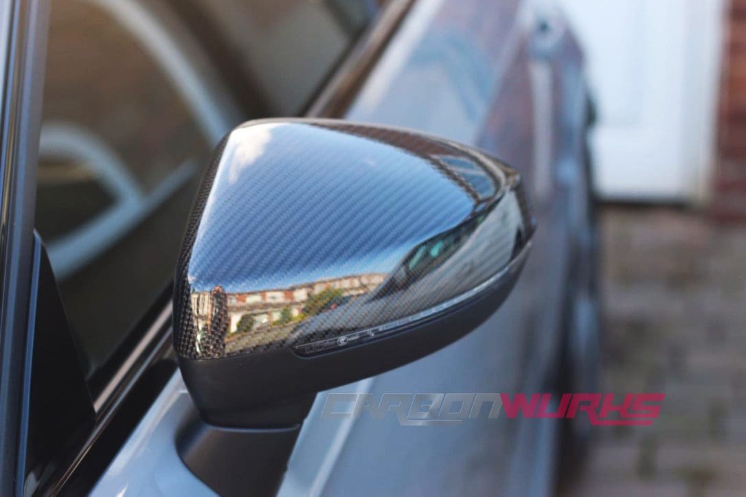 Audi A3 Silver Carbon Fibre Mirrors - Without Lane Assist - Exclusive Range 11