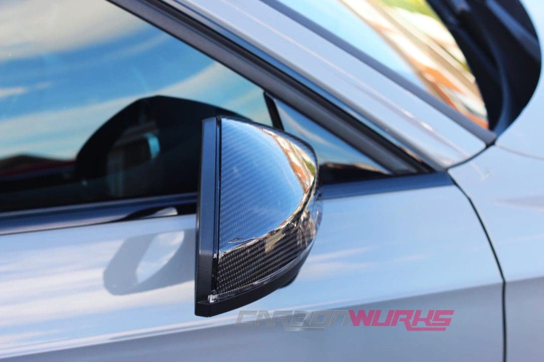 Audi A3 Silver Carbon Fibre Mirrors - Without Lane Assist - Exclusive Range 12