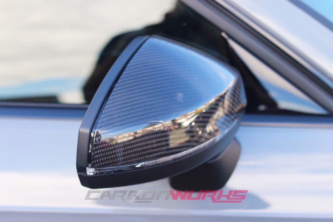 Audi A3 Silver Carbon Fibre Mirrors - Without Lane Assist - Exclusive Range 13