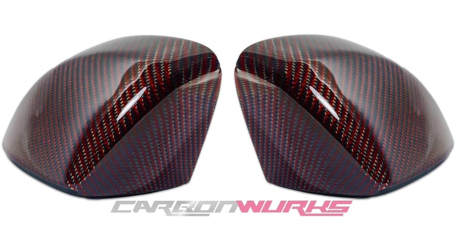 Audi A3 Red Carbon Fibre Mirrors - Without Lane Assist - Exclusive Range 1