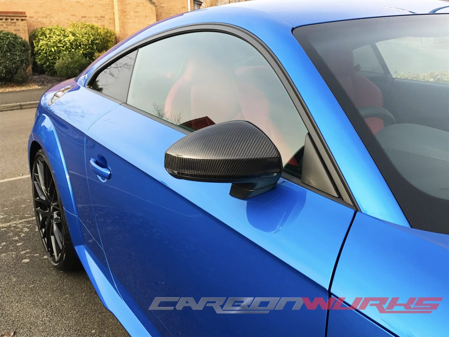 Audi TT/R8 Gloss Carbon Fibre Mirrors - With Lane Assist 4
