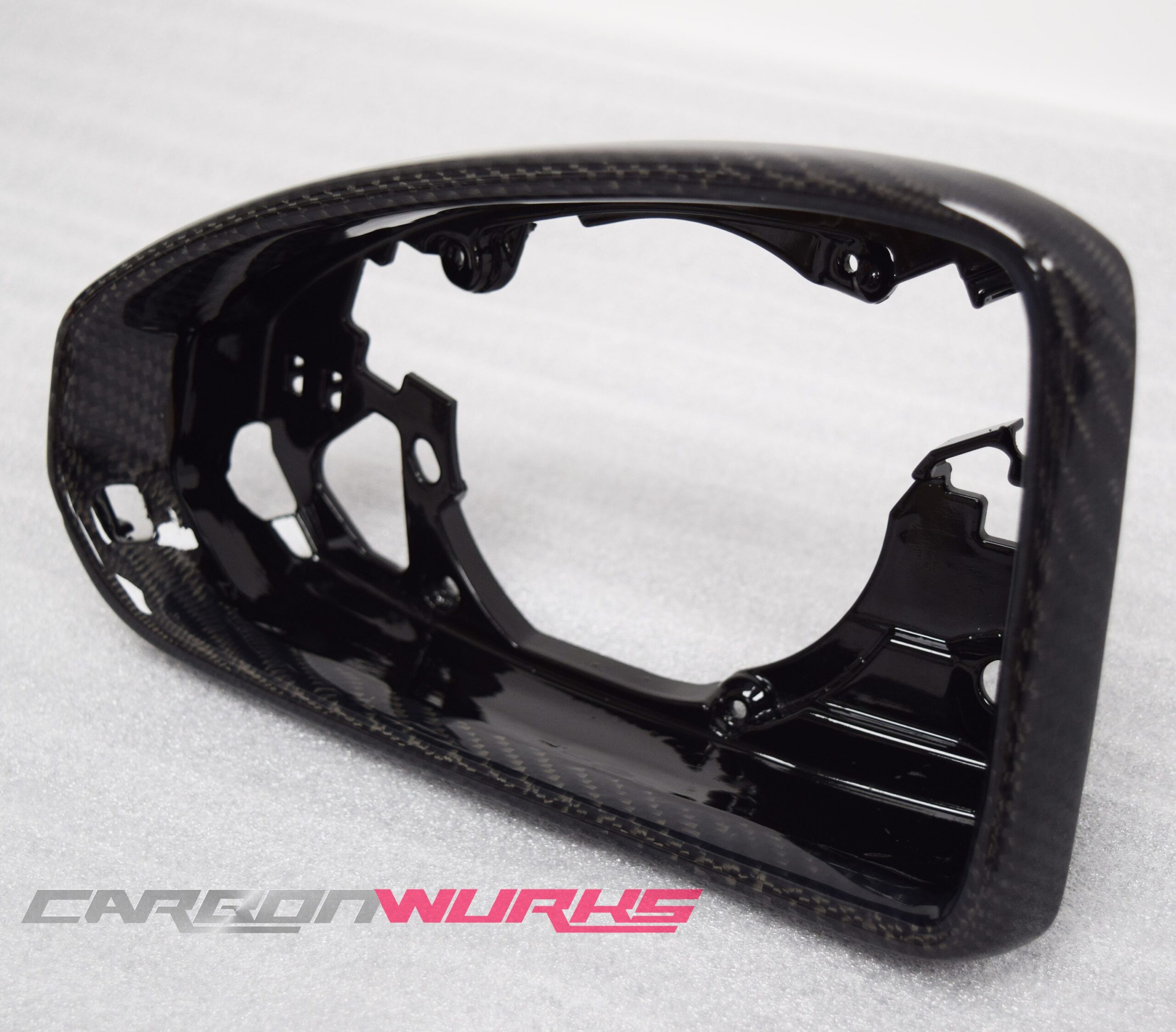 Audi TT/R8 Gloss Carbon Fibre Mirror Bezels 5