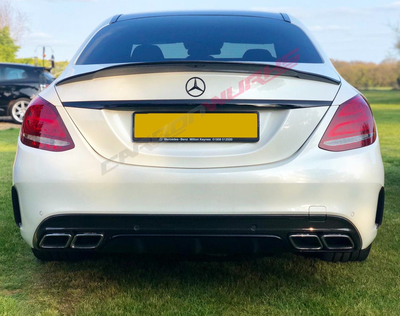 C63 Saloon carbon fibre Rear Spoiler12