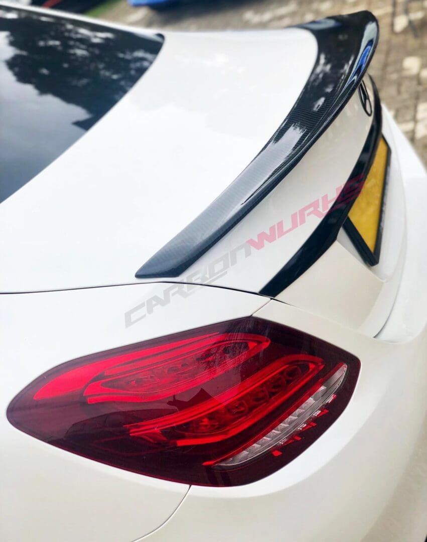 C63 Saloon carbon fibre Rear Spoiler09