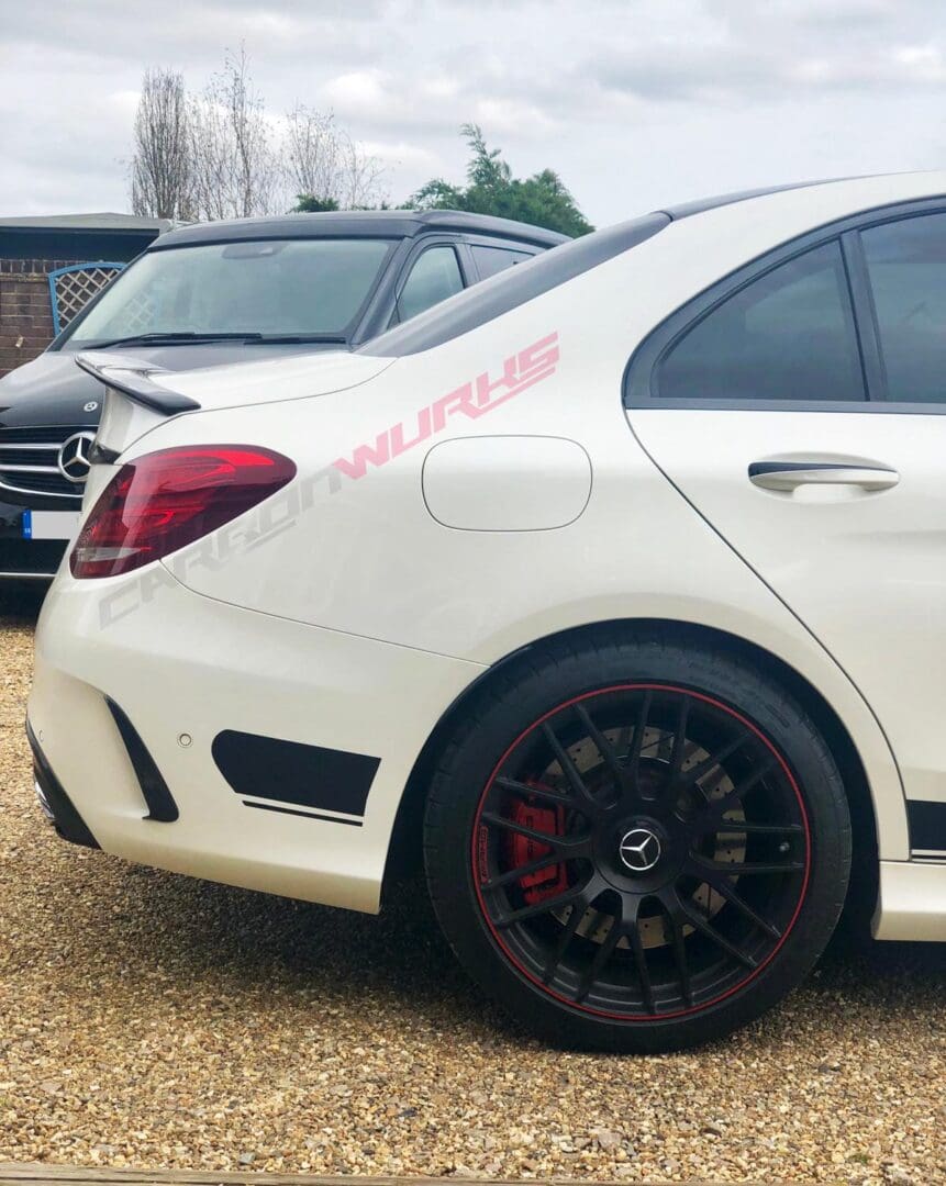 C63 Saloon carbon fibre Rear Spoiler10