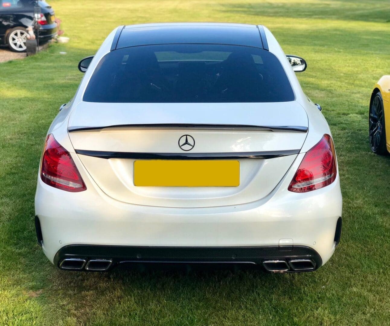 C63 Saloon carbon fibre Rear Spoiler01