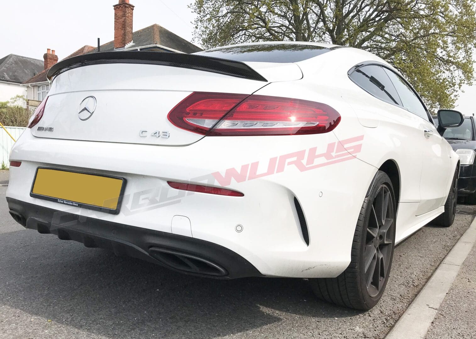 C Class W205 Coupe Rear Spoiler01