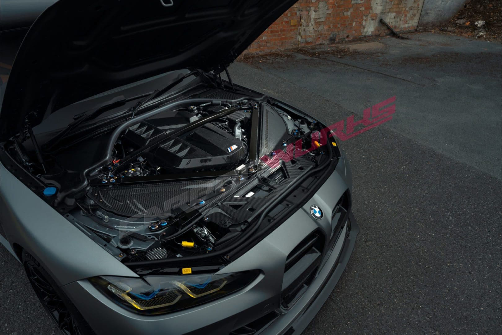 DownstarInc_BMW_G8X_Titanium_Billet_Engine_Bay_Kit-1