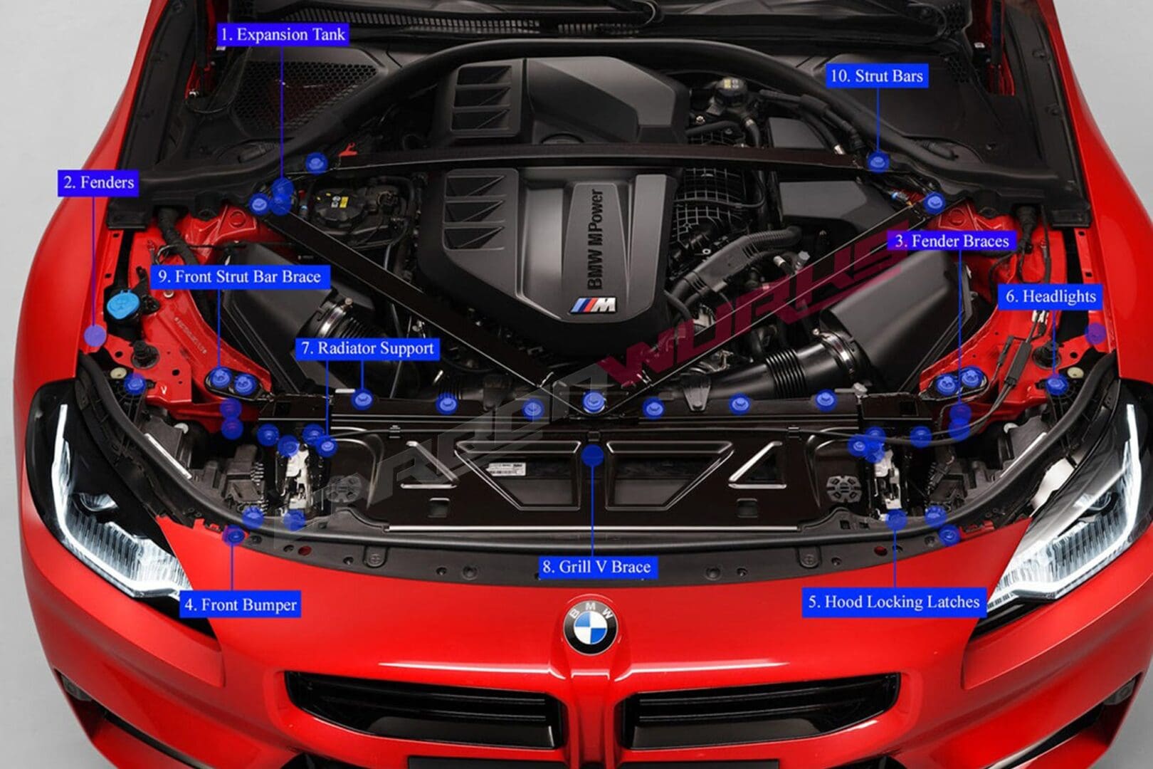 DownstarInc_BMW_M2_G87_Billet_Engine_Bay_Kit3