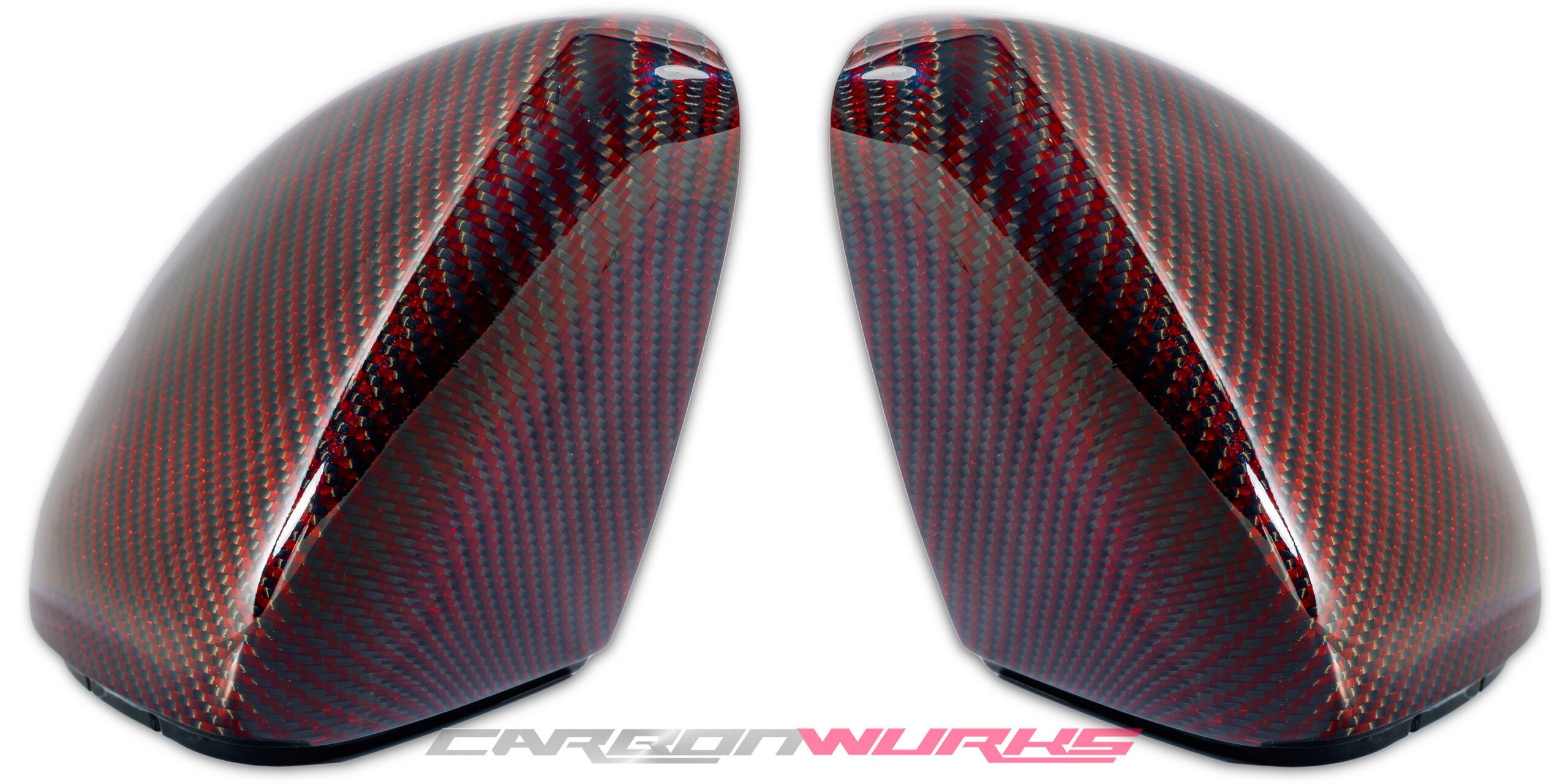 VW Golf MK7 Red Carbon Fibre Mirrors - Exclusive Range 1