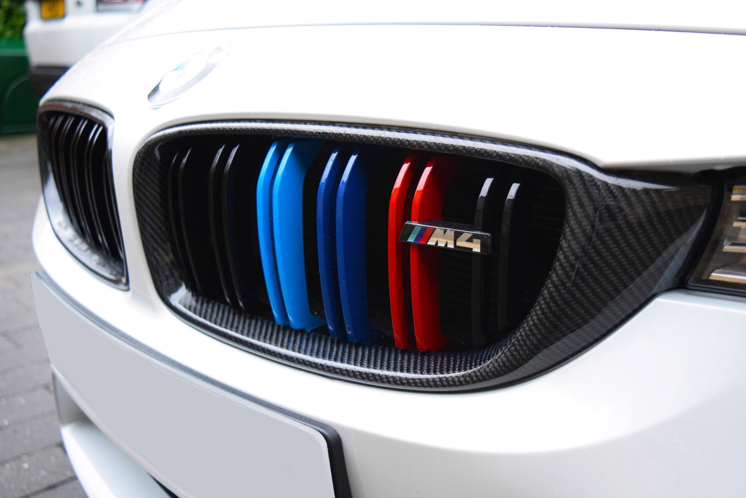 BMW M3 / M4 Carbon Fibre Kidney Grilles - M Power Colours