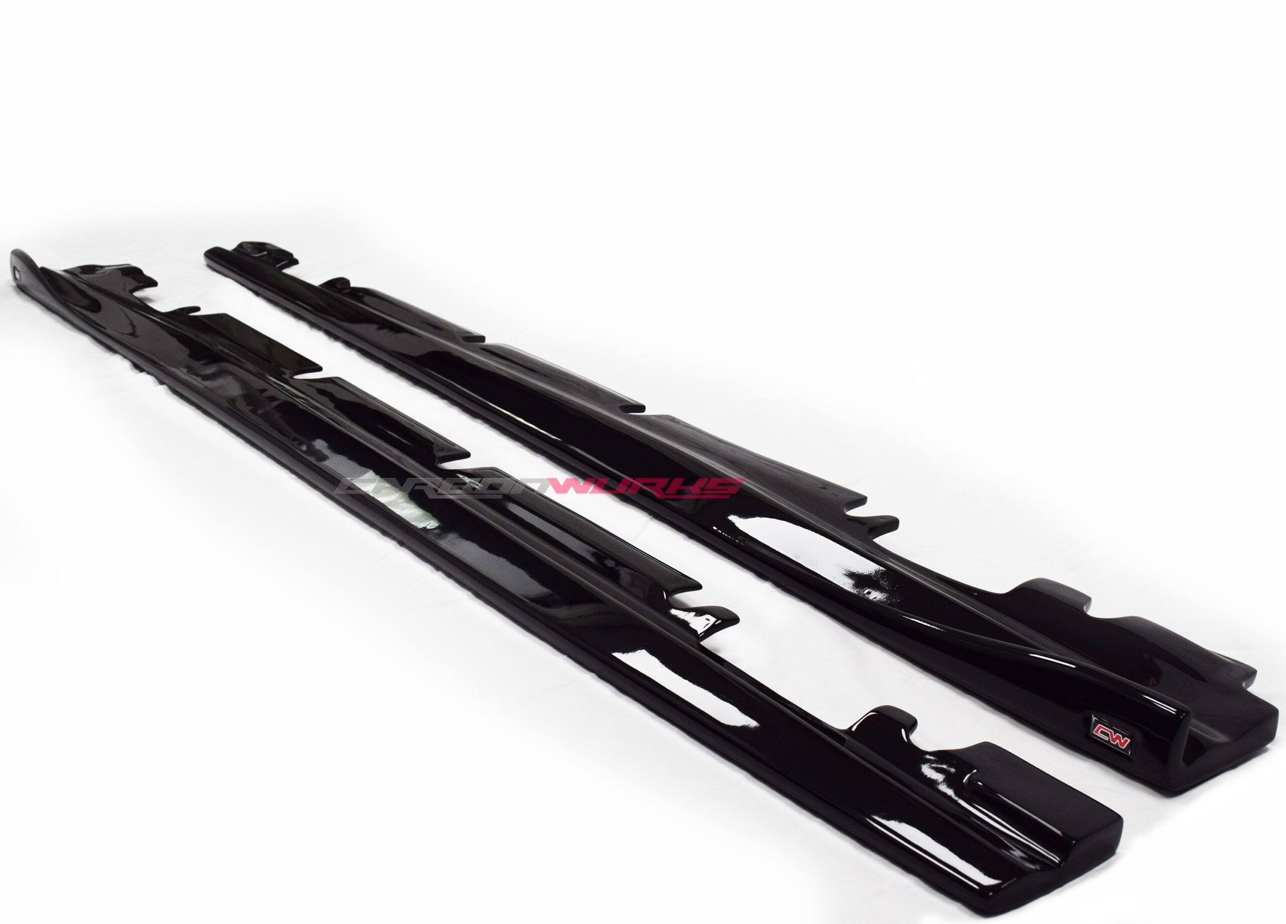 A/CLA Gloss Black SidMercedes A-Class / CLA Gloss Black Side Skirt Extensionse Skirt Extensions 1
