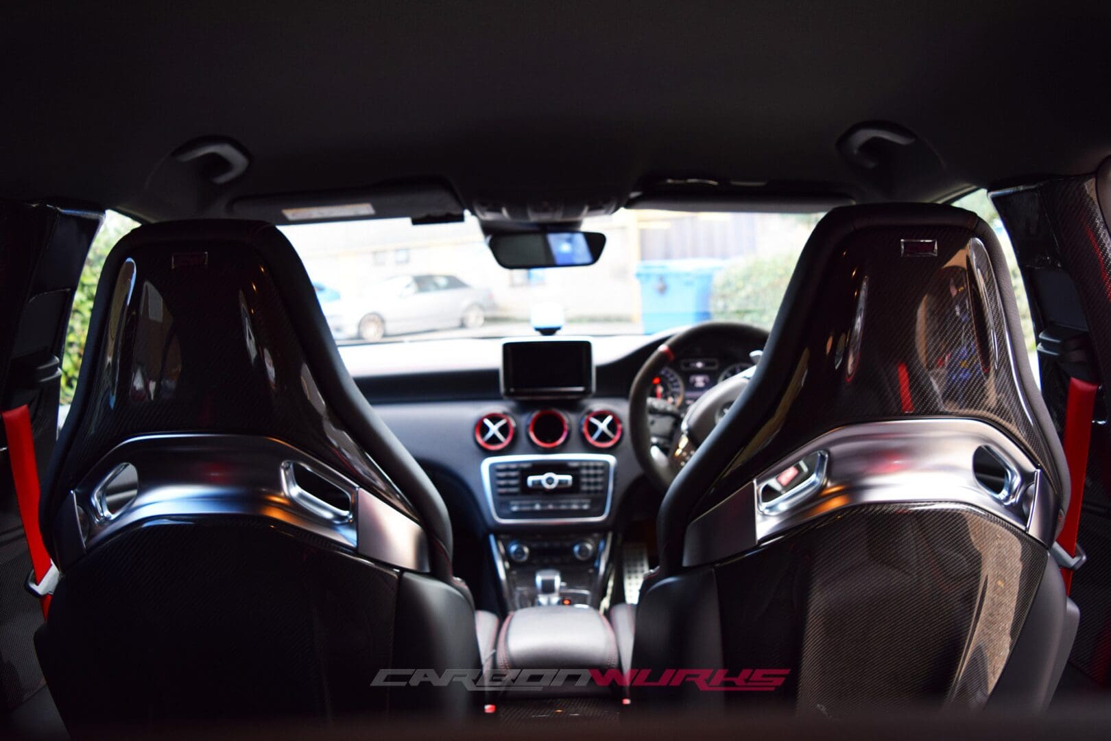 Mercedes Carbon Fibre Seat Back Covers 3