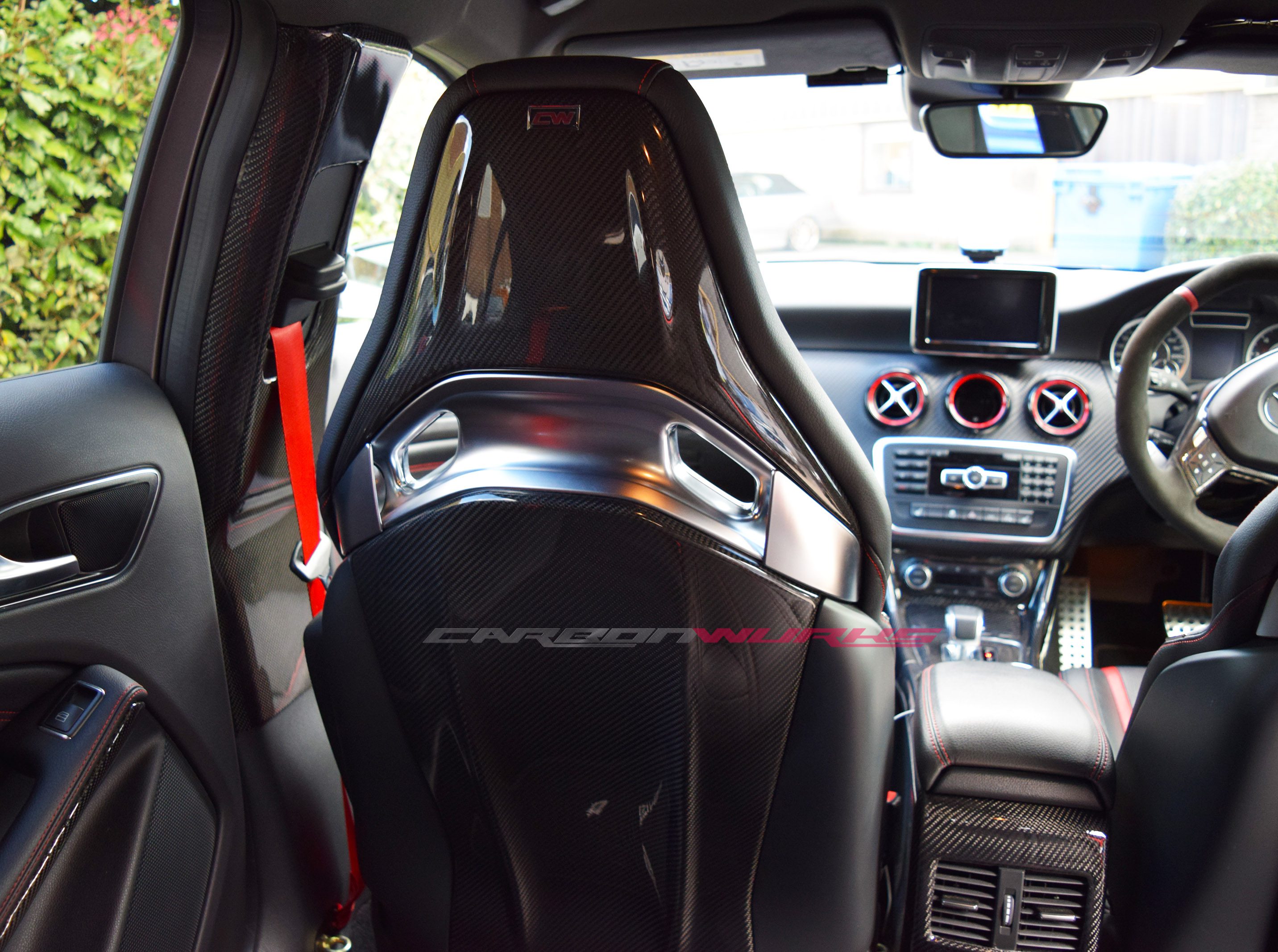 Mercedes Carbon Fibre Seat Back Covers 5