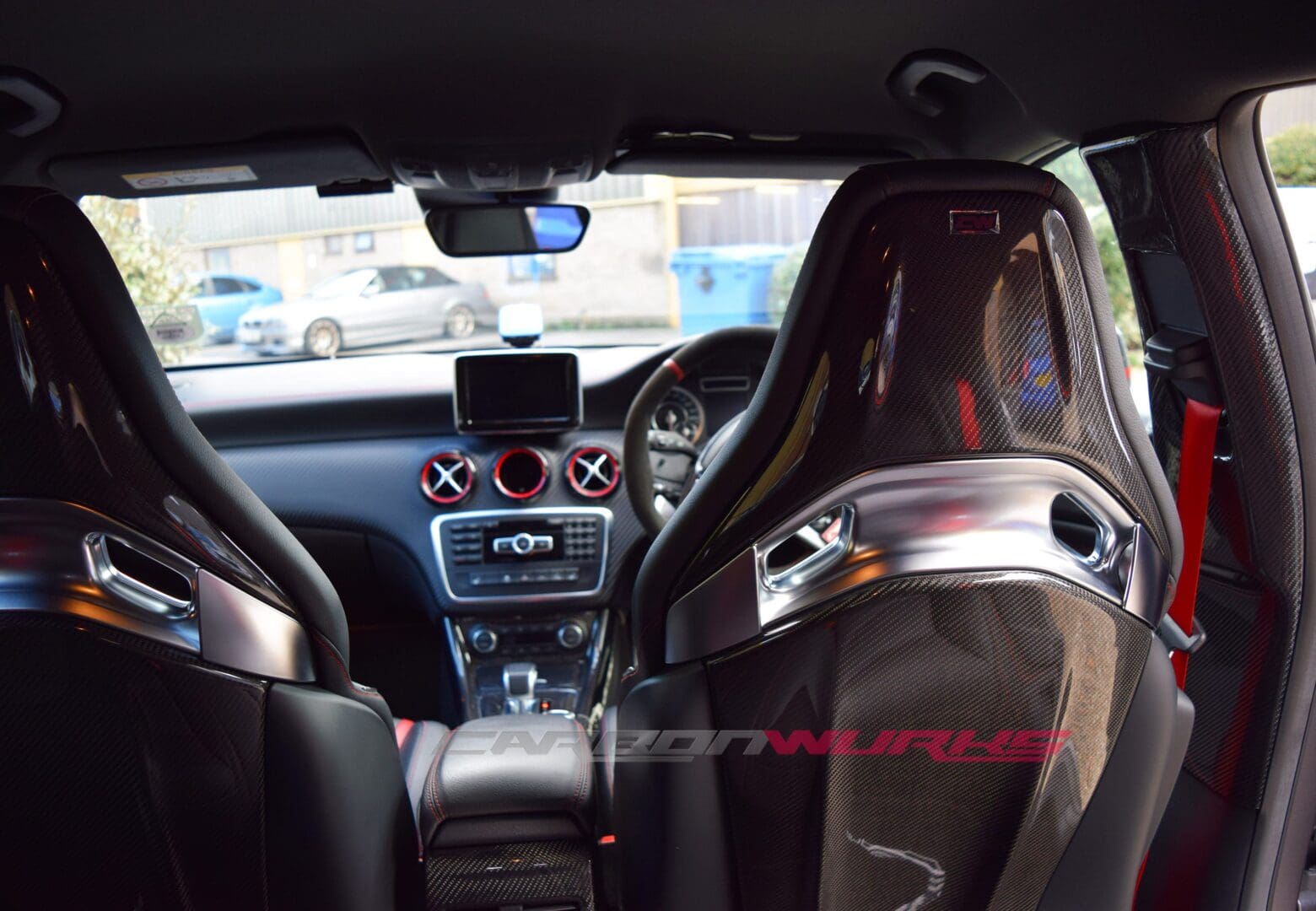 Mercedes Carbon Fibre Seat Back Covers 6
