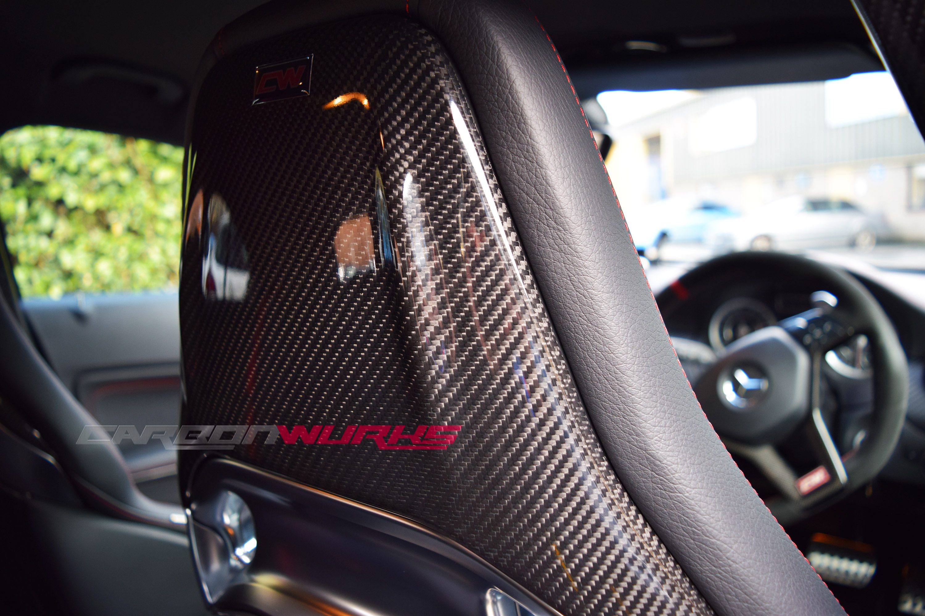 Mercedes Carbon Fibre Seat Back Covers 7