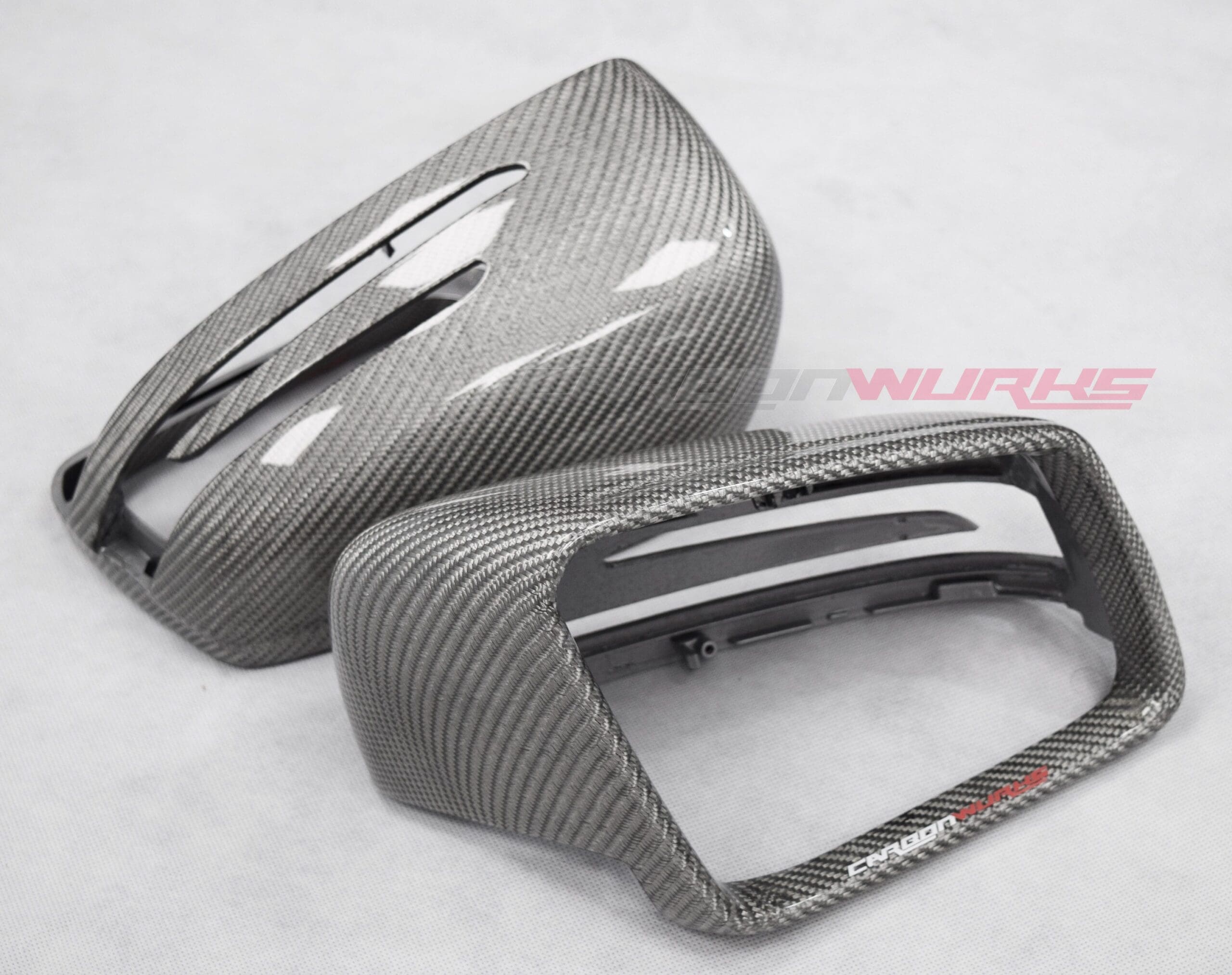 Mercedes Silver Carbon Fibre Mirrors
