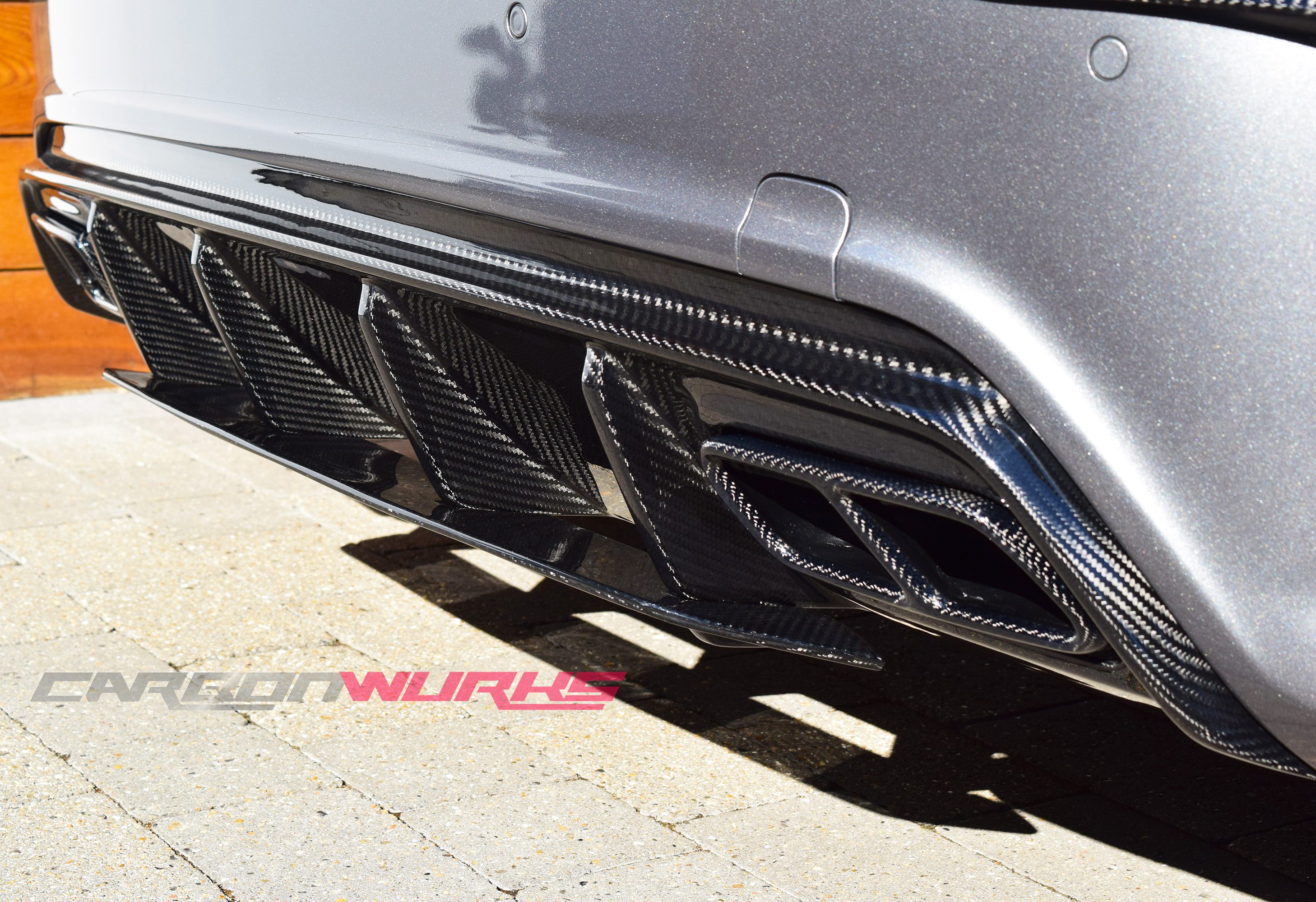 Rear Double Diffuser Geometry Mercedes A45 Carbon Fibre Double Diffuser - Carbonwurks