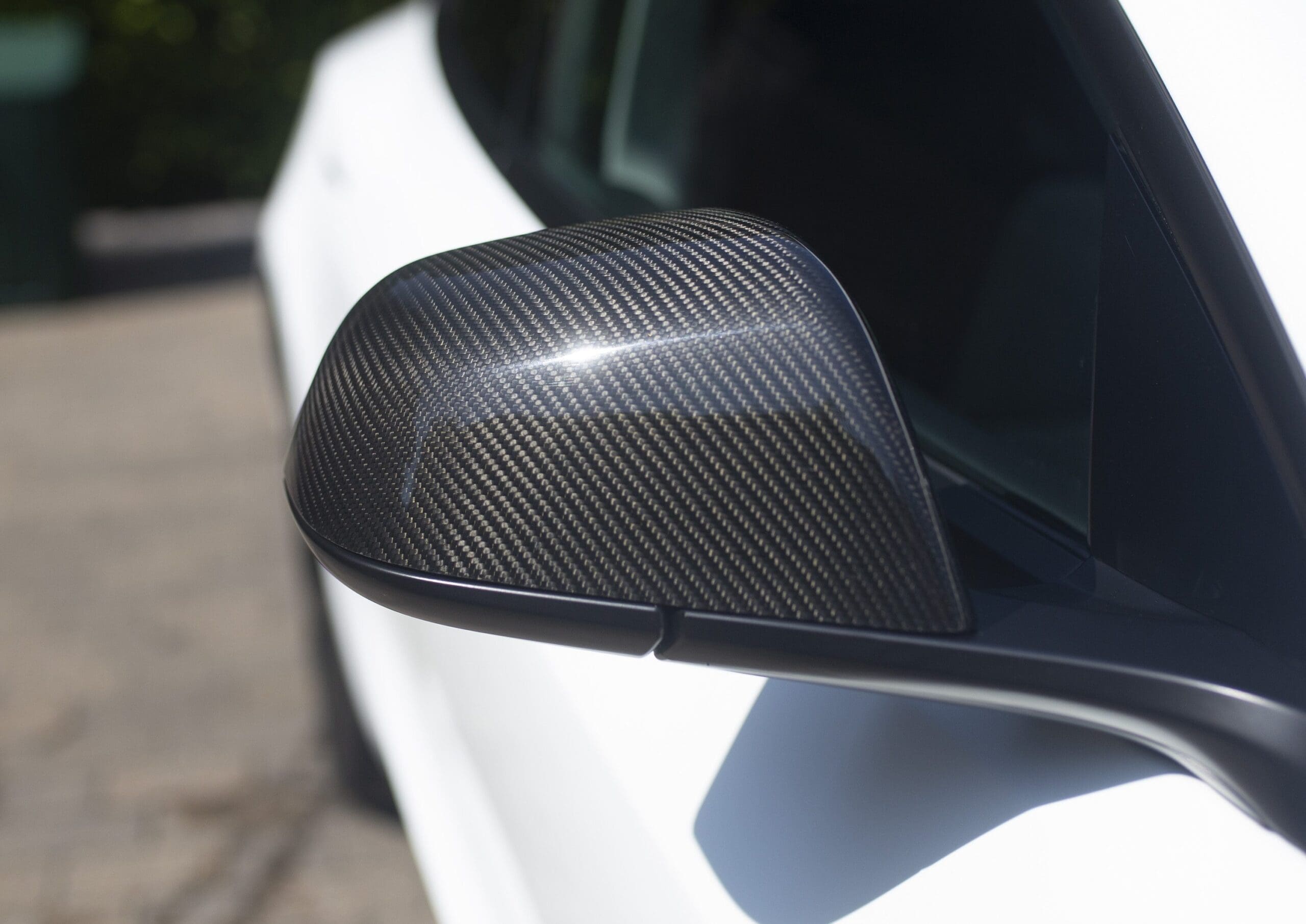 Tesla Model 3 Carbon Fibre Mirror Covers - CarbonWurks Custom Carbon Fibre