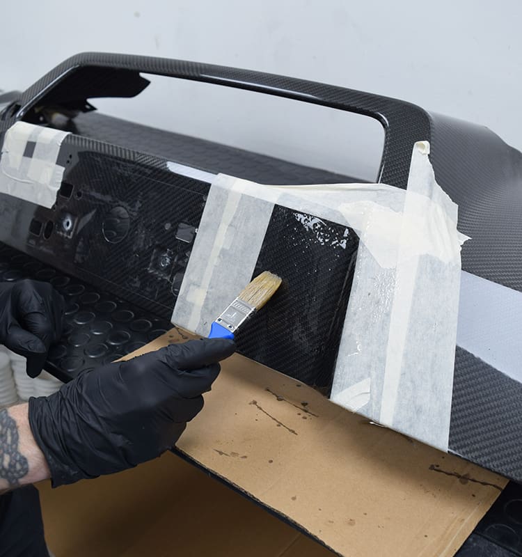 Repairing The Front Of The Carbon Fibre Part