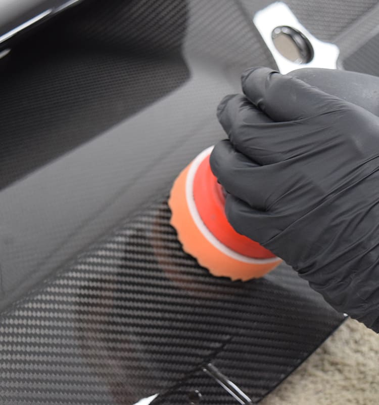 Polishing The Carbon Fibre Part