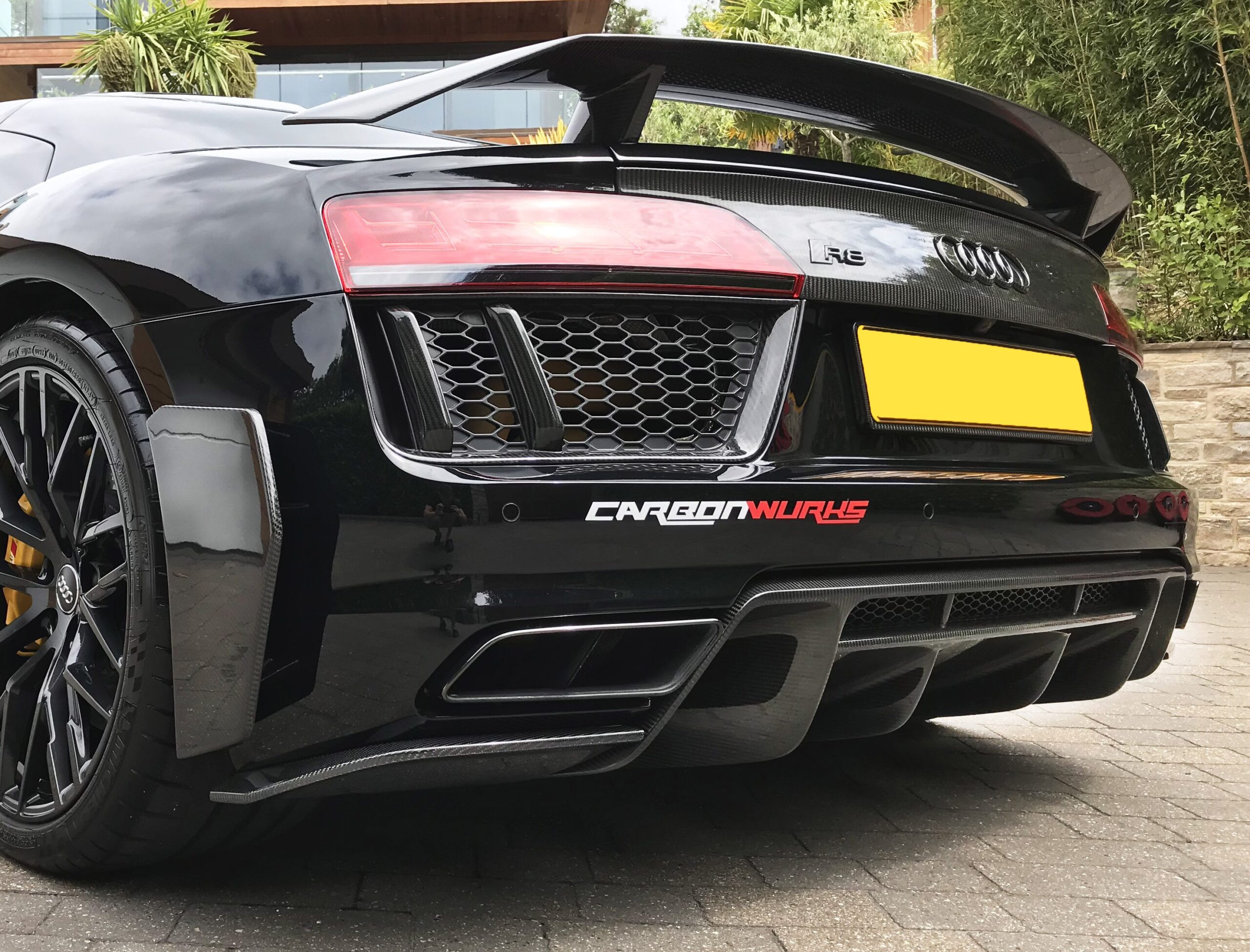 Audi R8 Carbon Fibre Rear Lower Bumper Splitters