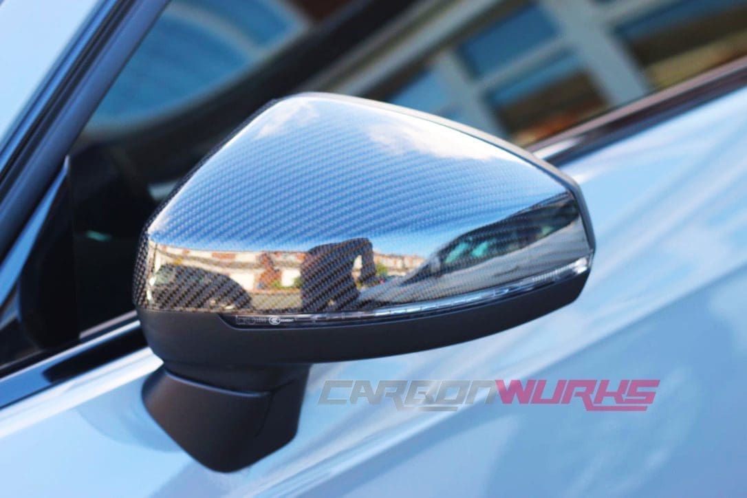Audi A3 8V Gloss Carbon Fibre Mirrors – Without Lane Assist