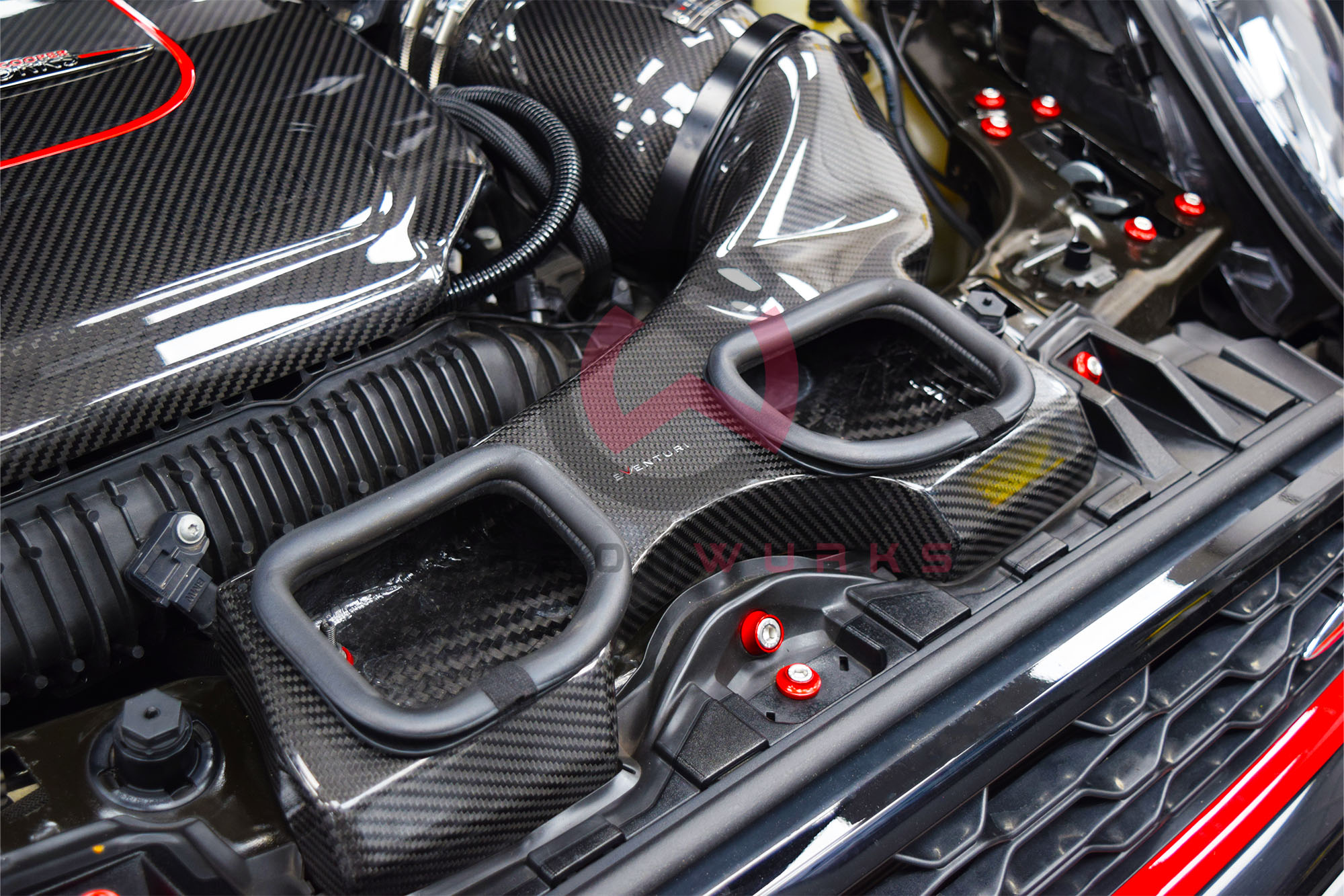 Mini Cooper S JCW F56 Eventuri Carbon Fibre Air Intake Carbonwurks Poole Bournemouth Dorset