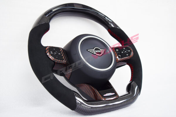 Carbonwurks Mini F56 Cooper JCW LCI 2 Custom LED Carbon Fibre Steering Wheel
