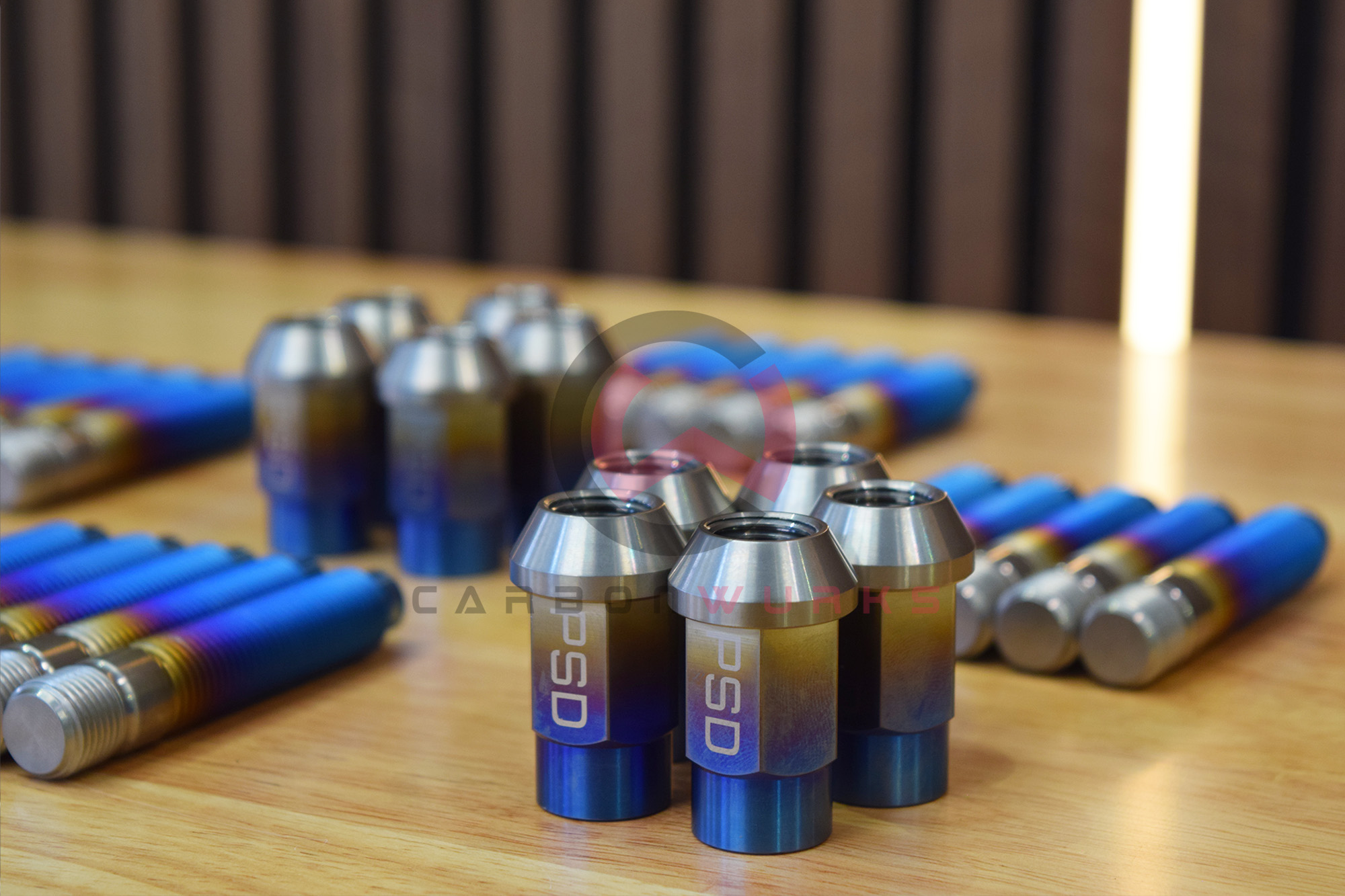 PS Design Titanium Stud & Nut Kit Half Burnt Finishes