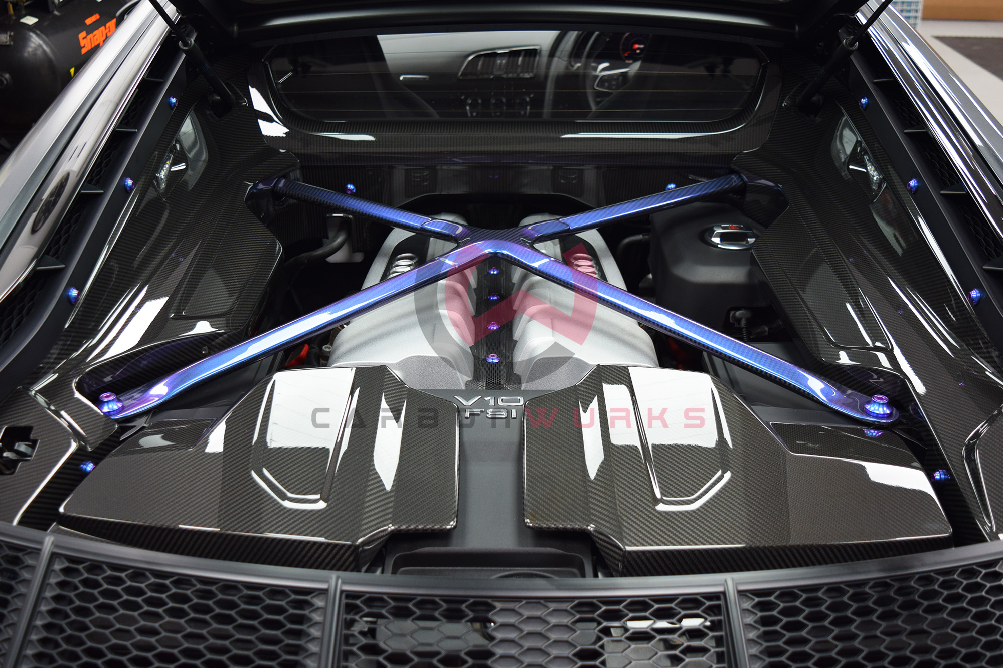 Downstar Inc Audi R8 4S Gen 2 Titanium Engine Bay Dress Up Kit