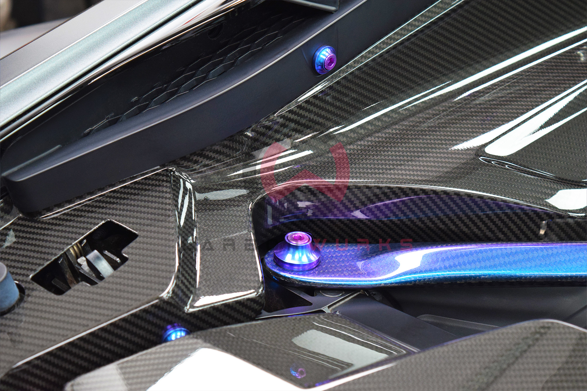 Downstar Inc Audi R8 4S Gen 2 Titanium Engine Bay Dress Up Kit
