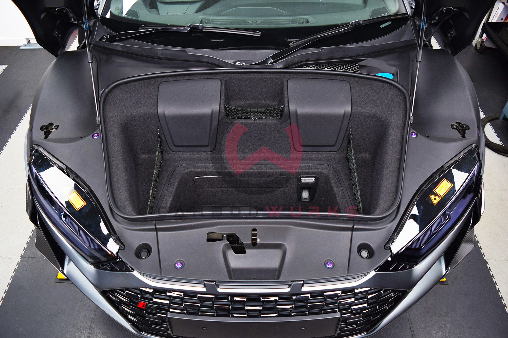 Downstar Inc Audi R8 4S Gen 2 Titanium Frunk / Bonnet Dress Up Kit