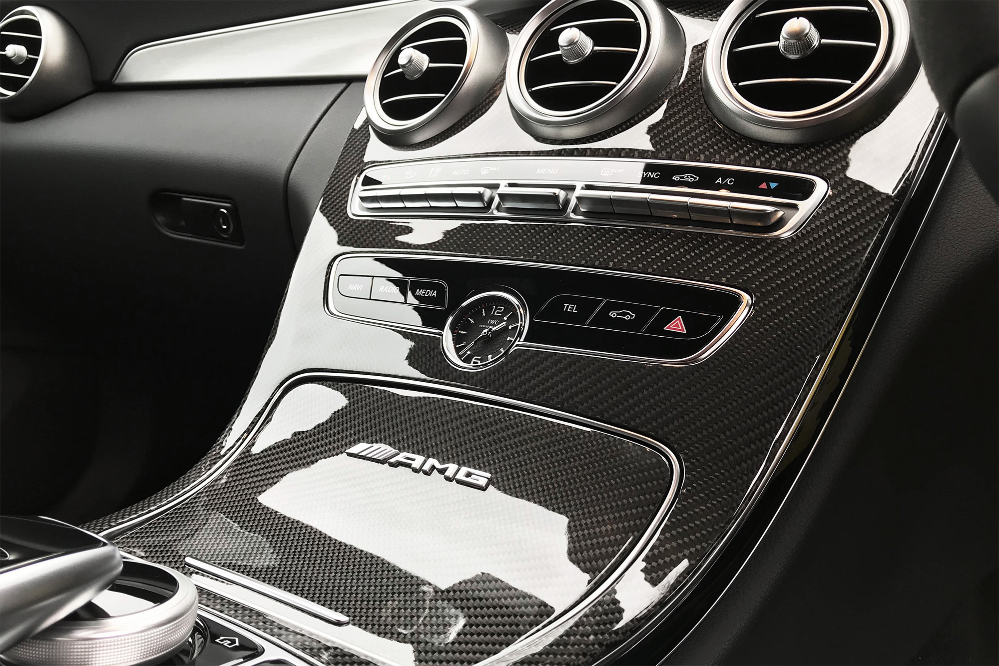 Carbon Fibre Mercedes C63 Centre Console Carbon Fibre Mercedes C63 Centre Console