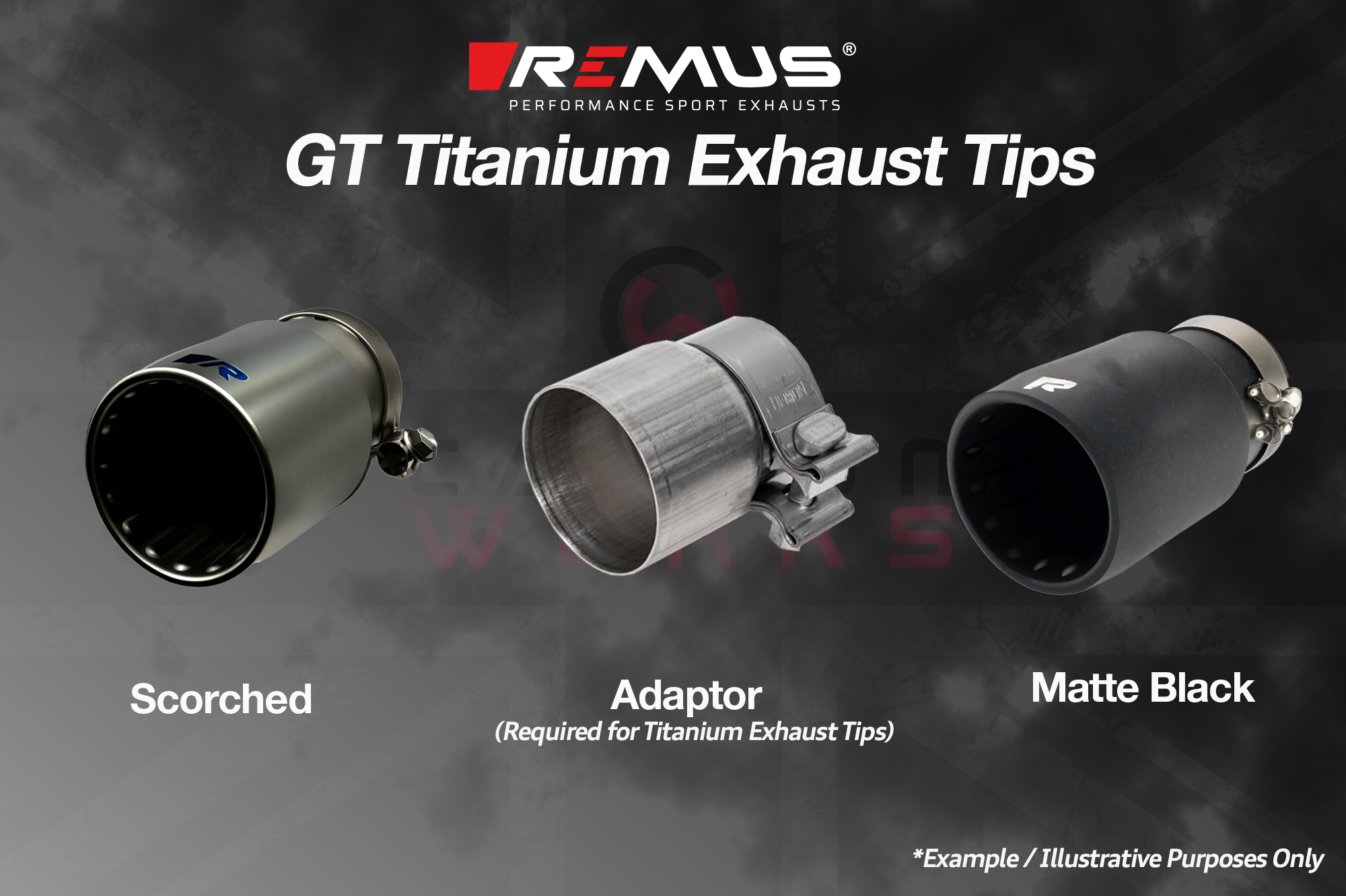 Remus Exhaust OPT GT Titanium Exhaust Tailpipes