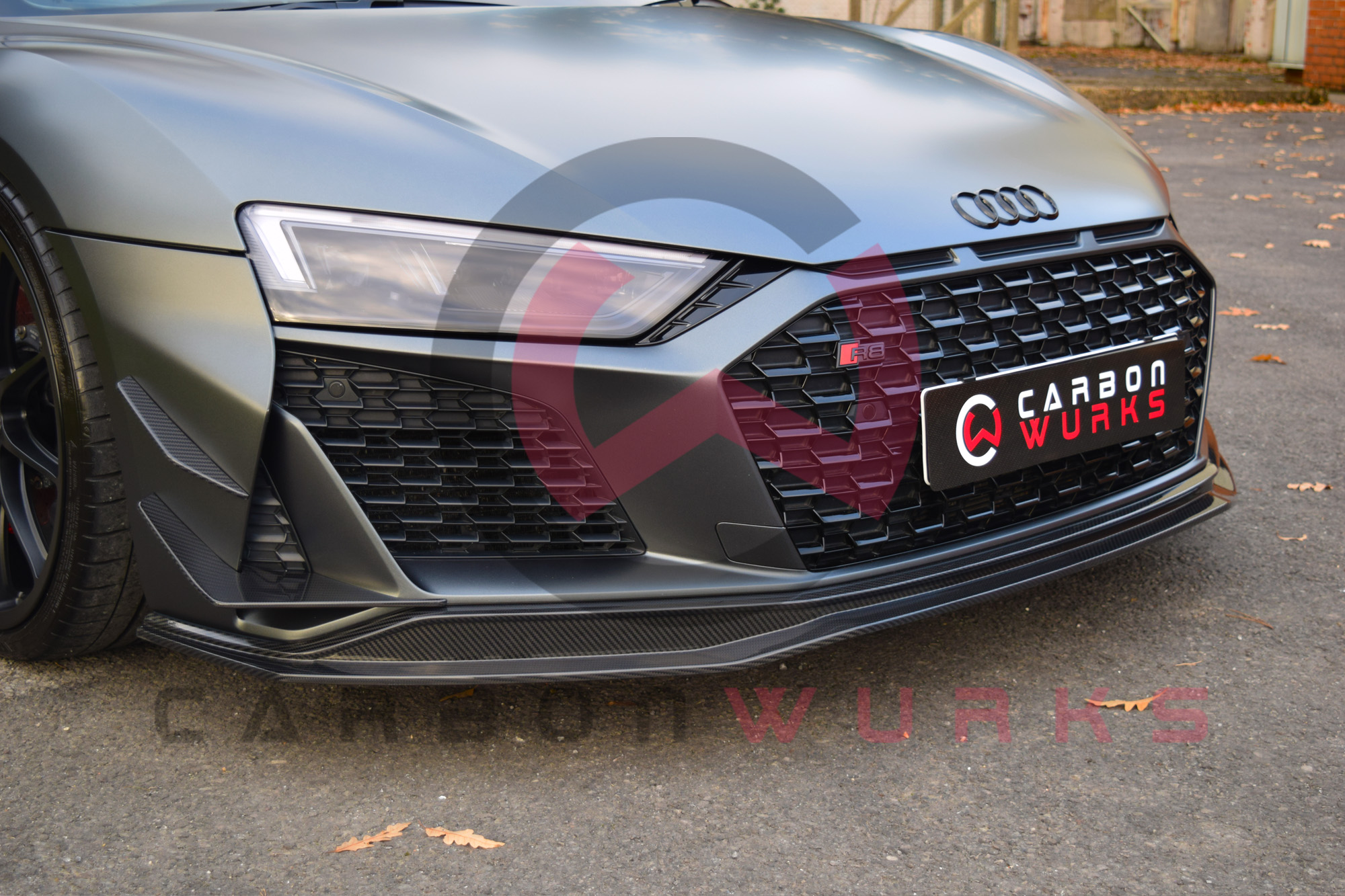 The Carbonwurks Audi R8 4S Facelift GT Carbon Fibre Front Canards