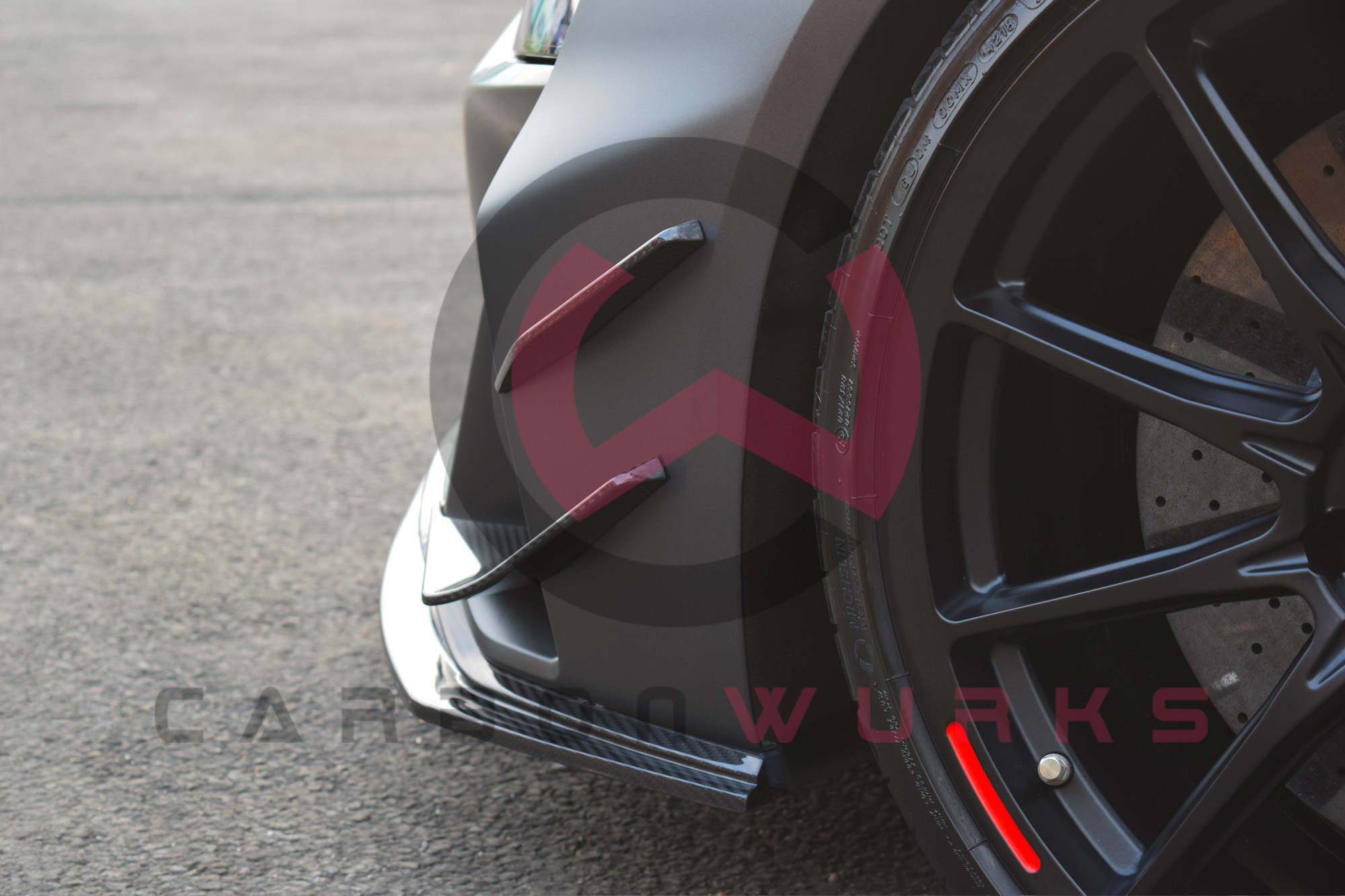 The Carbonwurks Audi R8 4S Facelift GT Carbon Fibre Front Canards