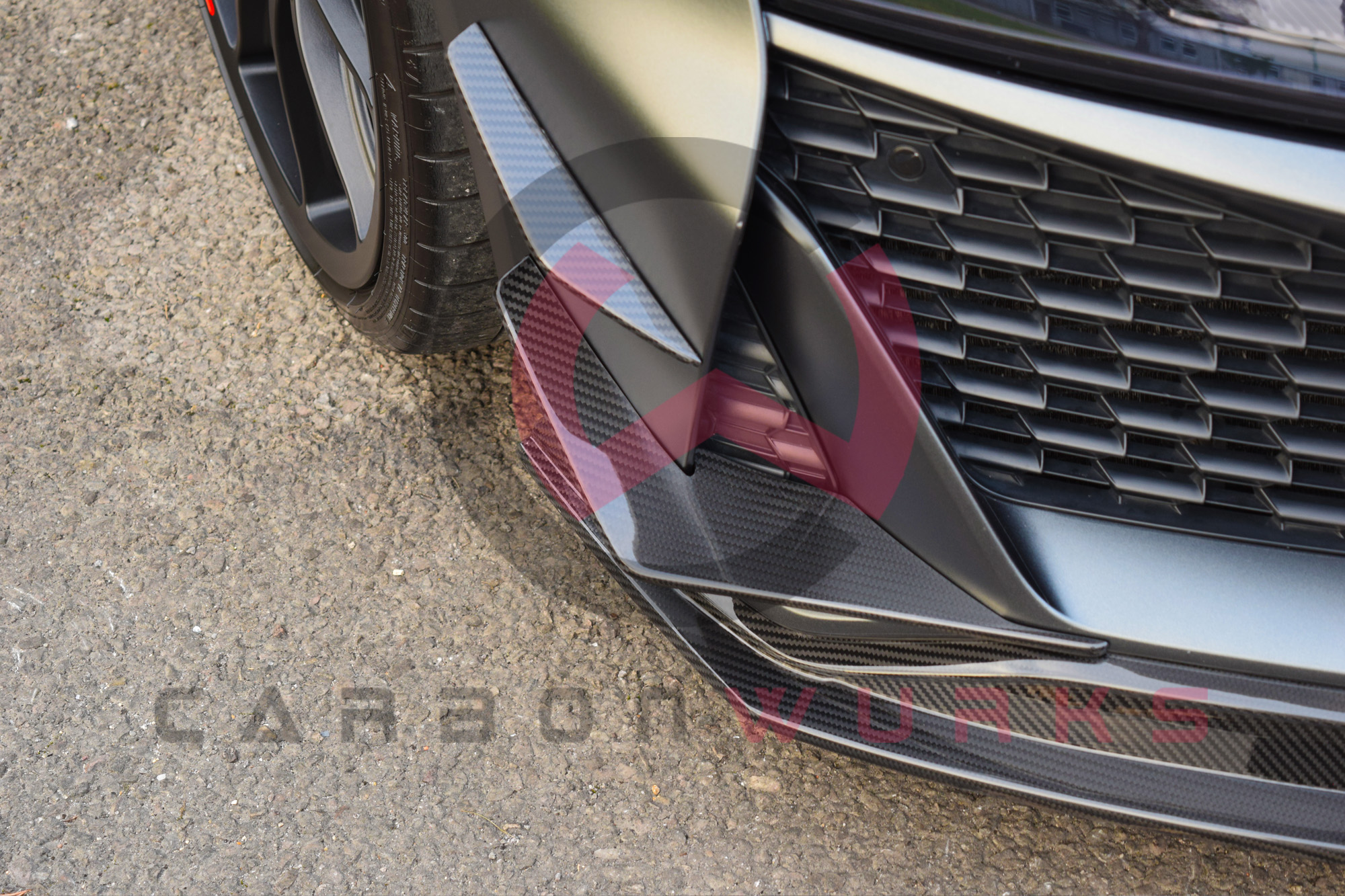 The Carbonwurks Audi R8 4S Facelift GT Carbon Fibre Front Canards