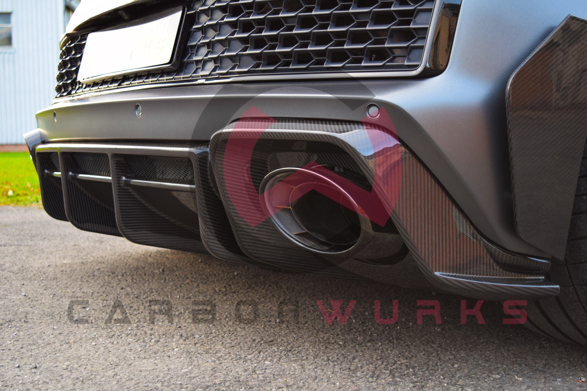 The Carbonwurks Audi R8 4S Facelift GT Carbon Fibre Rear Diffuser