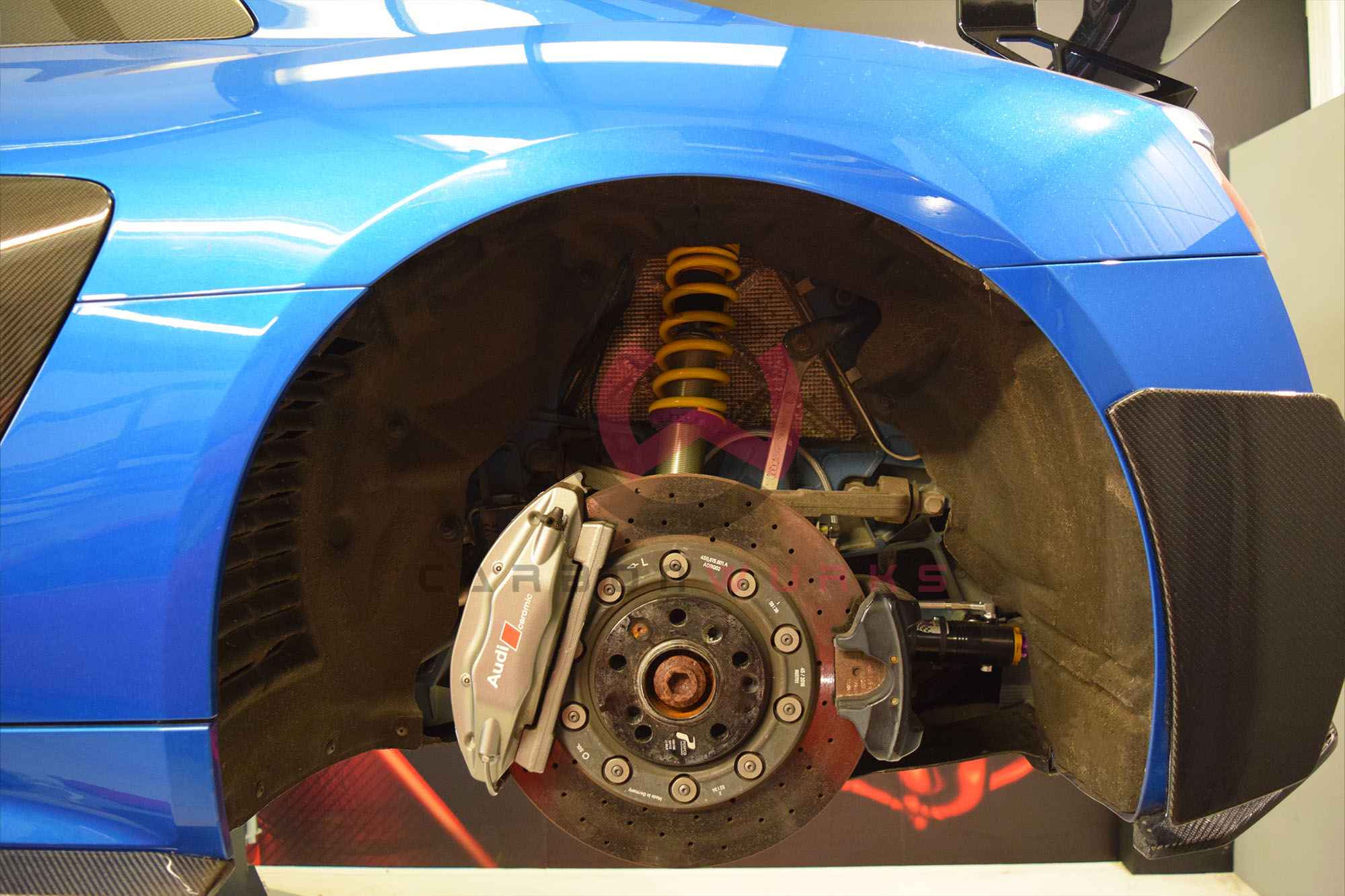 KW Suspension Hydraulic Lift System V4 Audi R8 4S Carbonwurks Poole Bournemouth Dorset