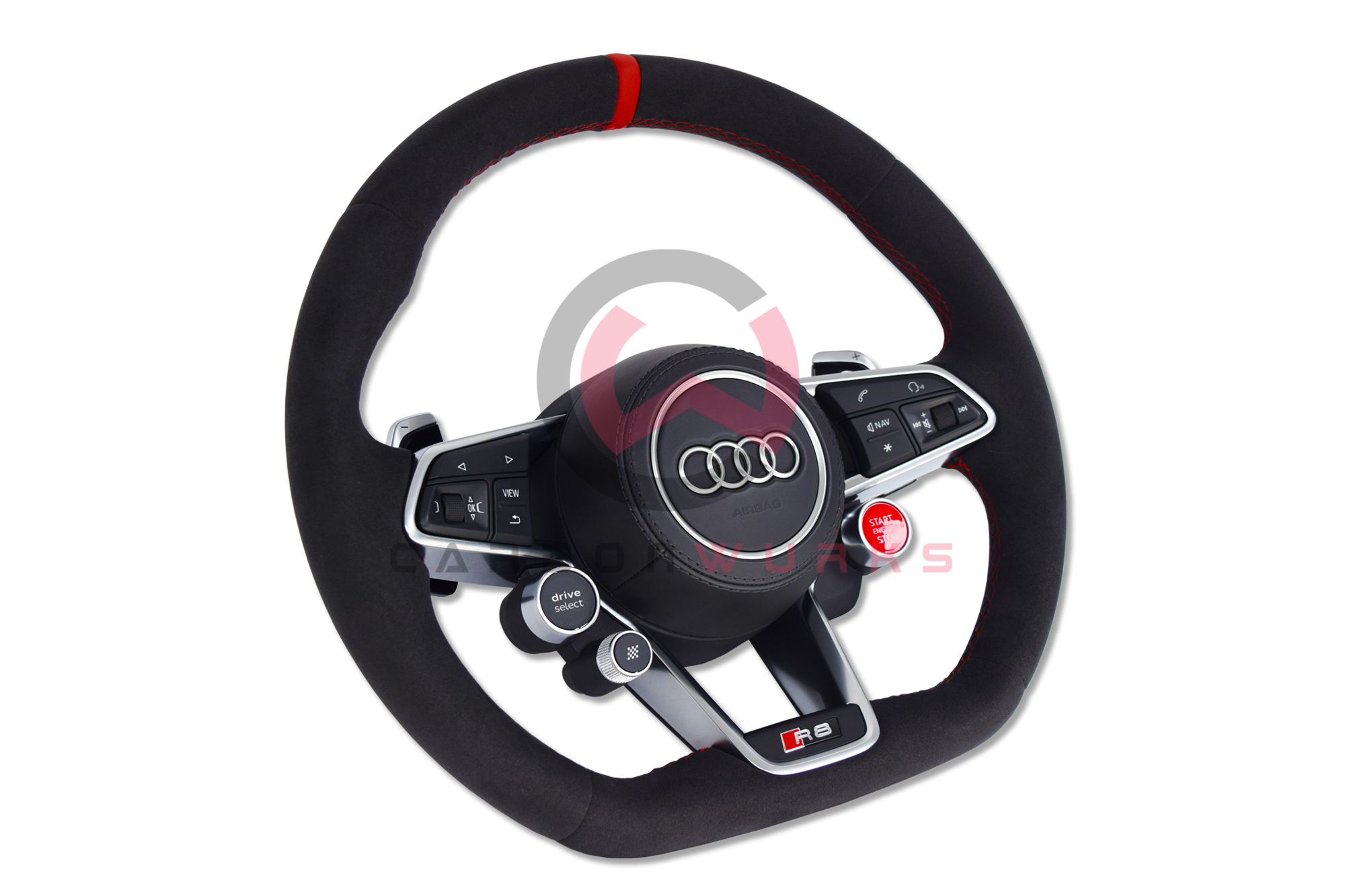 Audi R8 4S Facelift Alcantara Sport Steering Wheel Custom Stitch Carbonwurks Poole Dorset