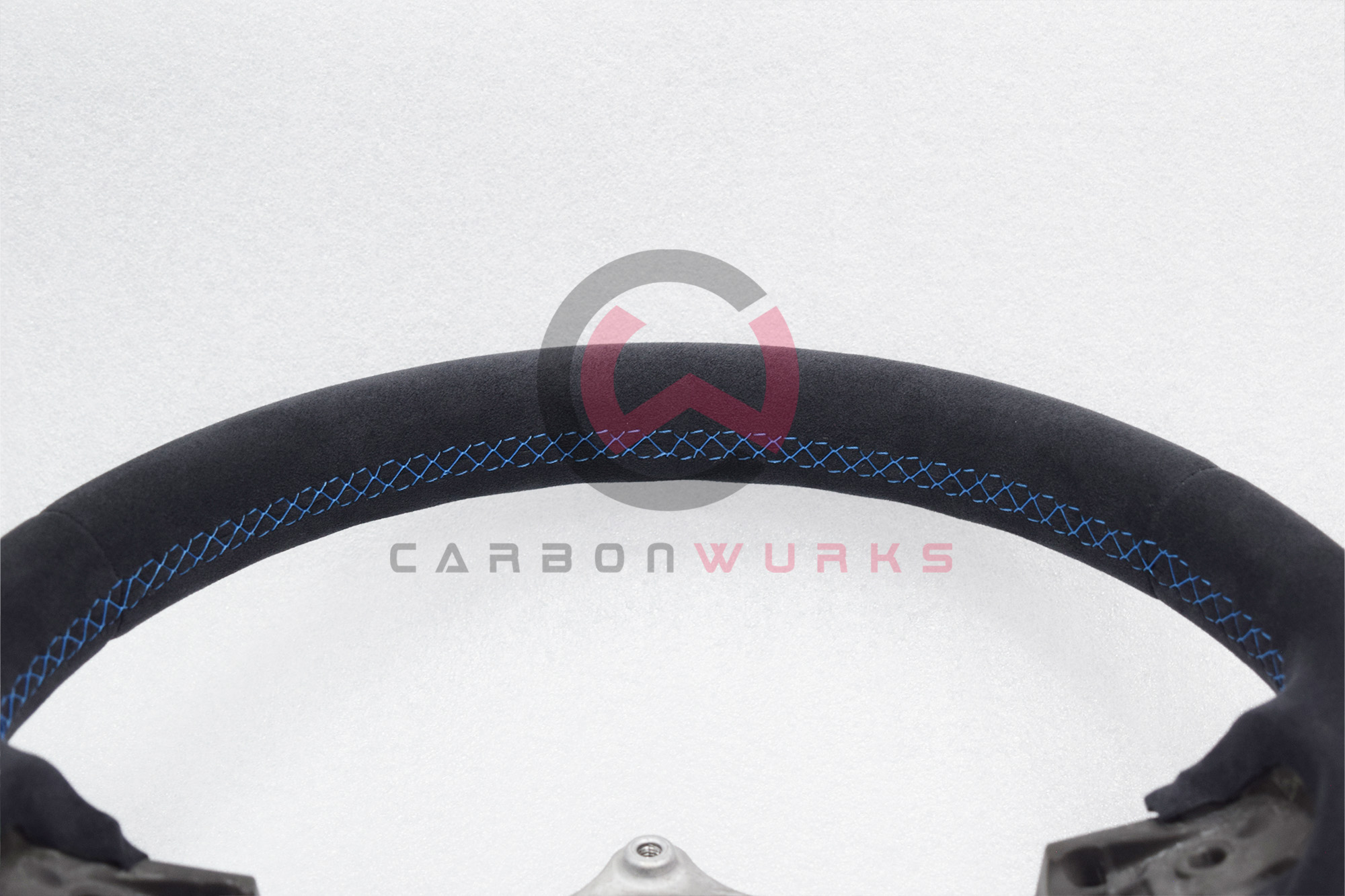 BMW i3 i3S Alcantara Steering Wheel Blue Stitch Carbonwurks Poole Dorset