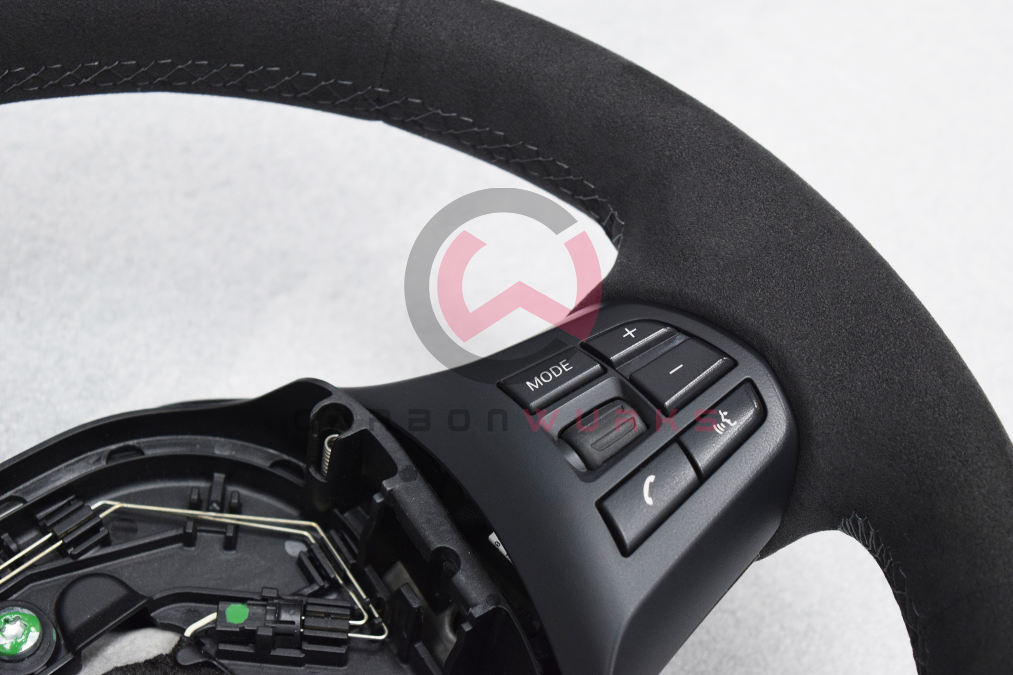 BMW i3 i3S Alcantara Steering Wheel Custom Stitch Carbonwurks Poole Dorset