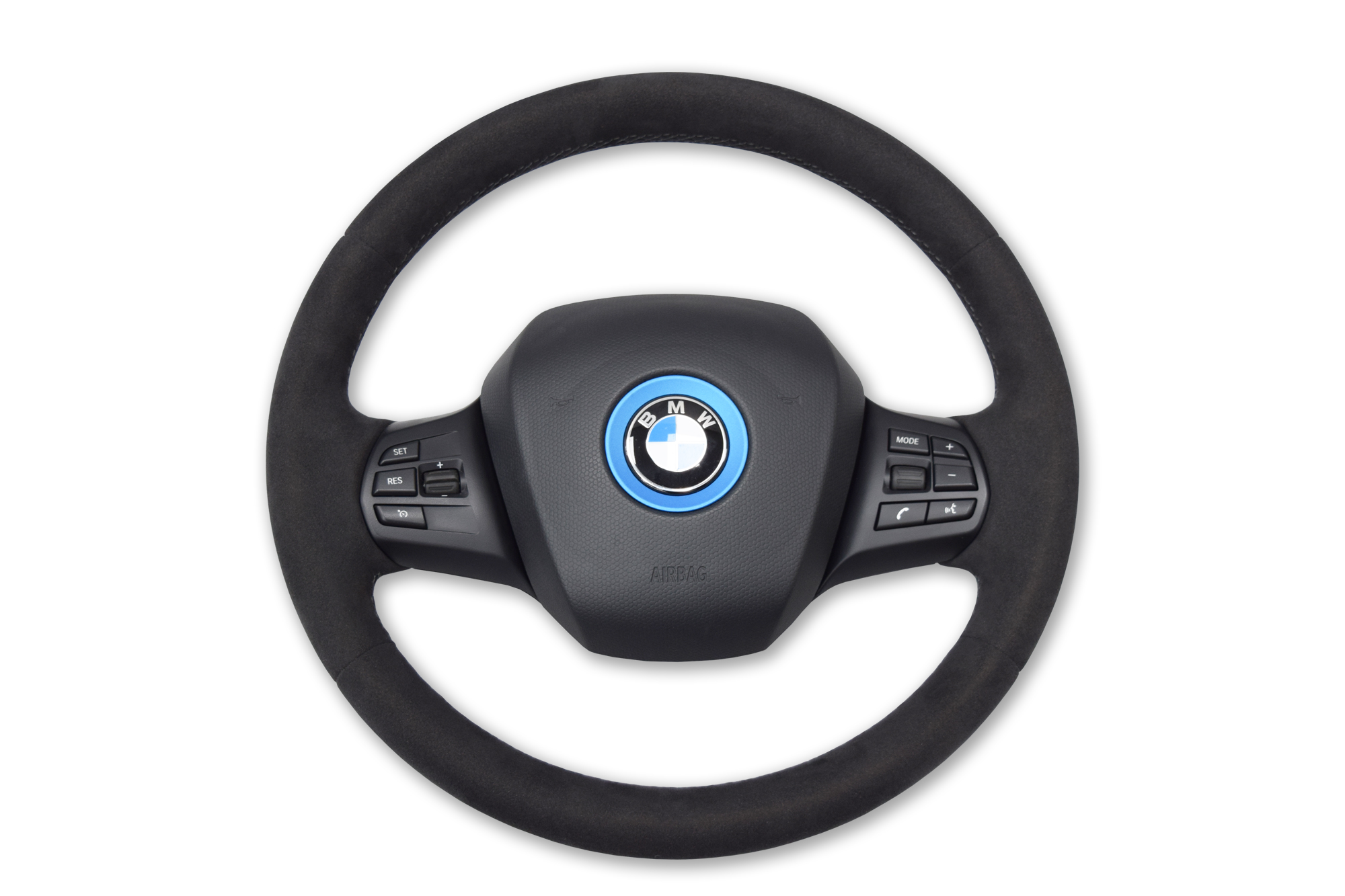 BMW i3 i3S Alcantara Steering Wheel Custom Stitch Carbonwurks Poole Dorset