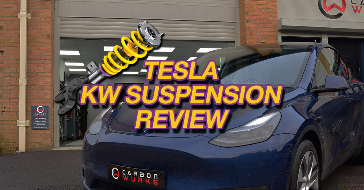 Tesla Model Y KW Suspension V3 Leveling Review Carbonwurks Poole Bournemouth Dorset