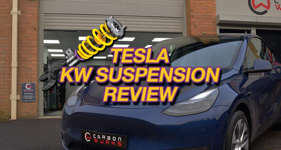 Tesla Model Y KW Suspension V3 Leveling Review Carbonwurks Poole Bournemouth Dorset
